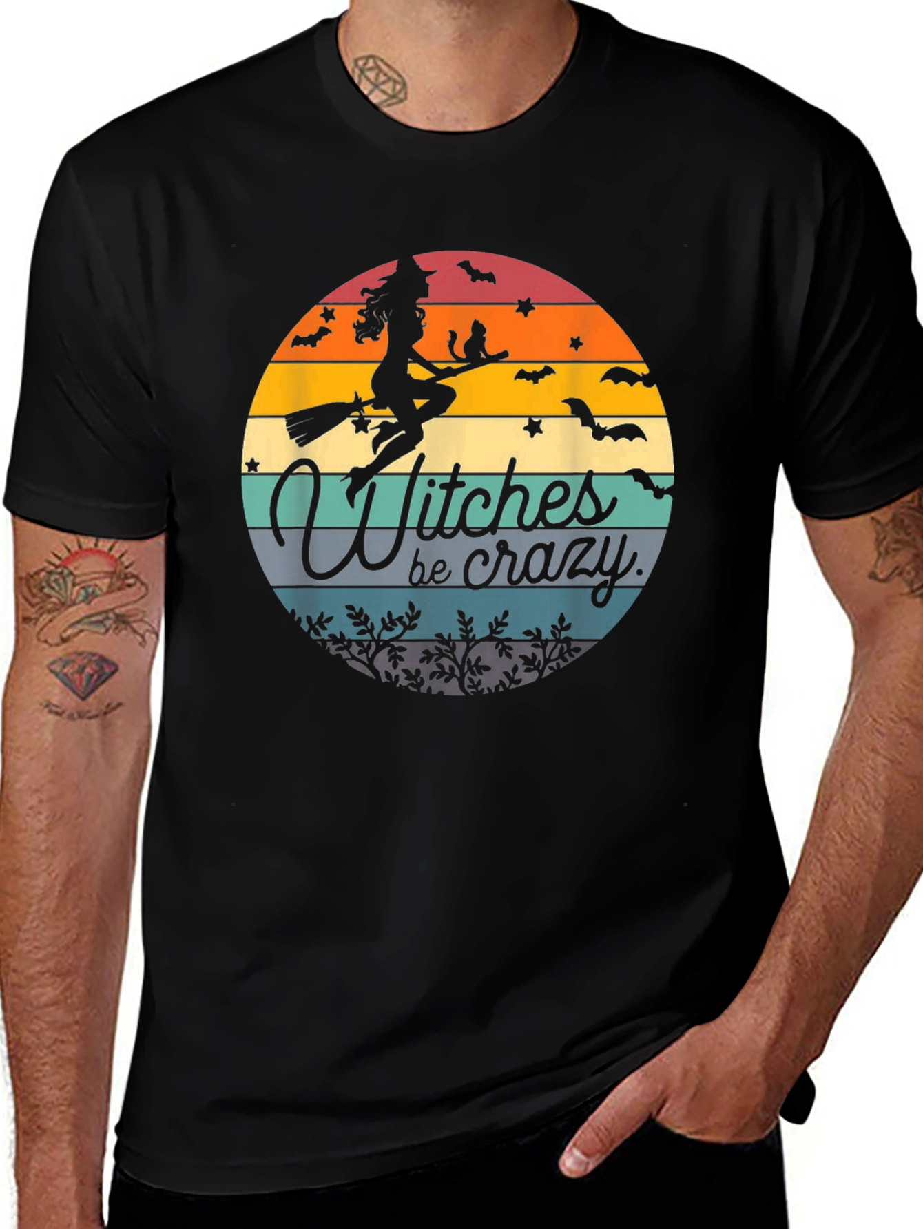 Witches Be Crazy Halloween Graphic T-Shirt