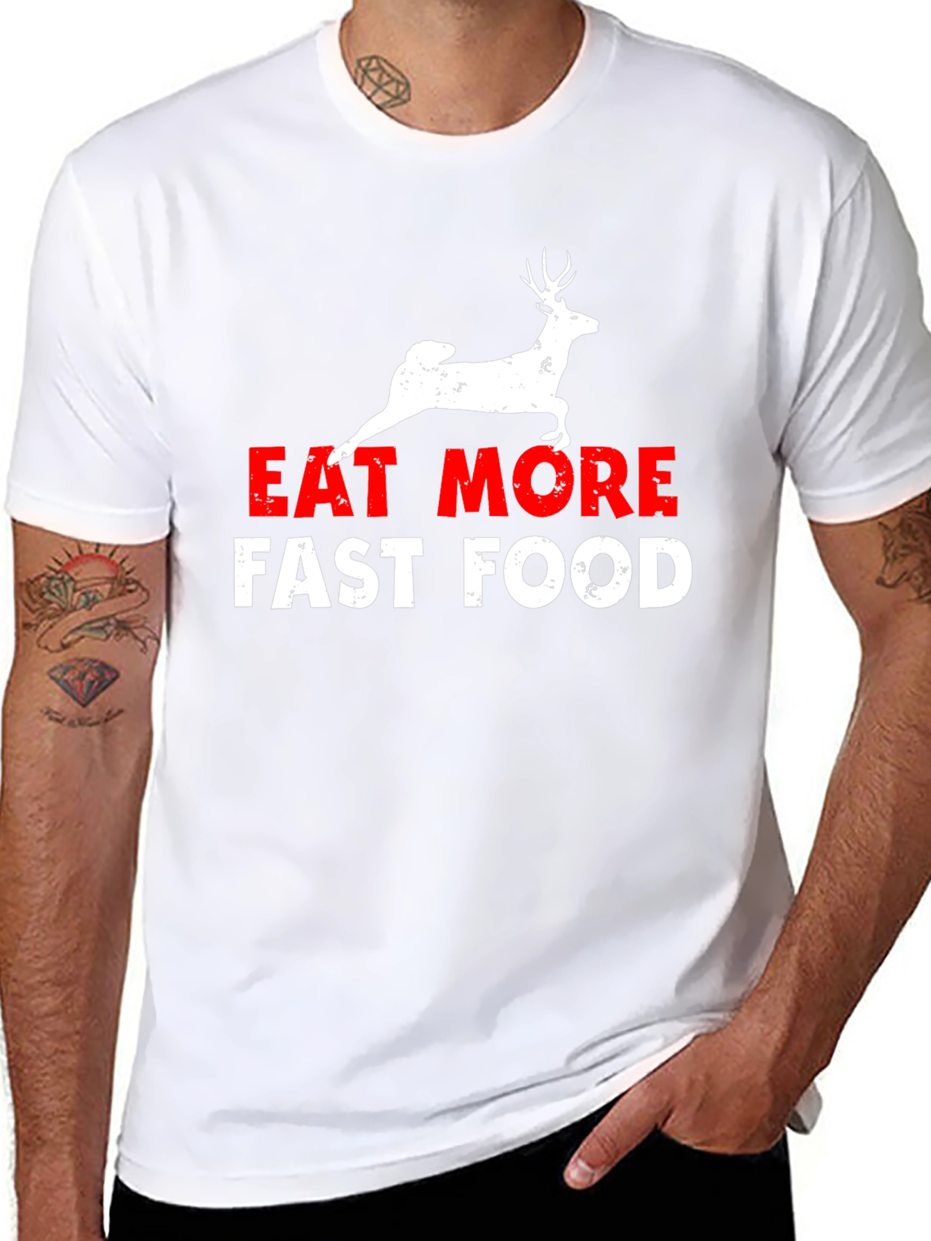 Eat More Fast Food Black Graphic Tee