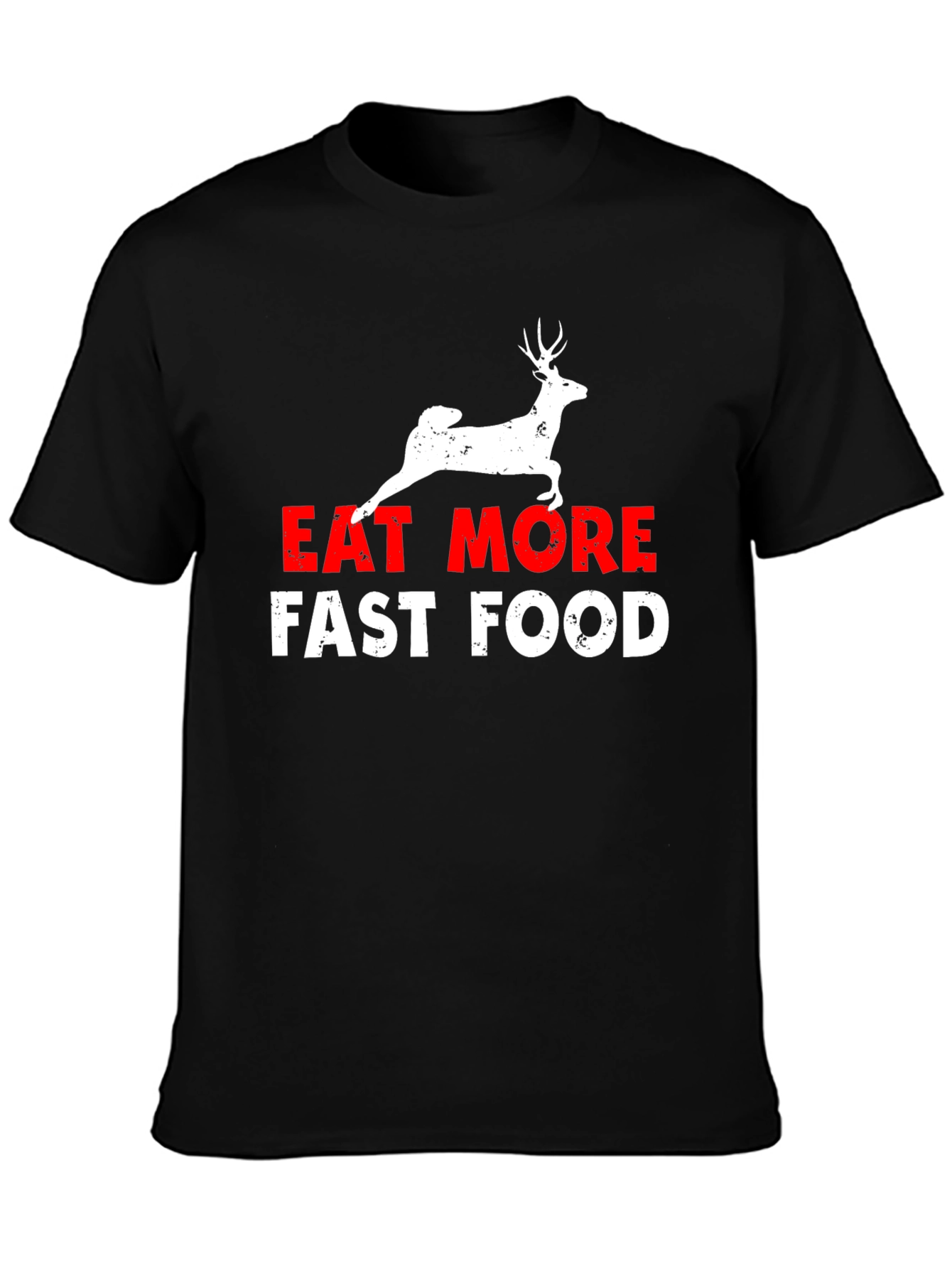 Eat More Fast Food Black Graphic Tee