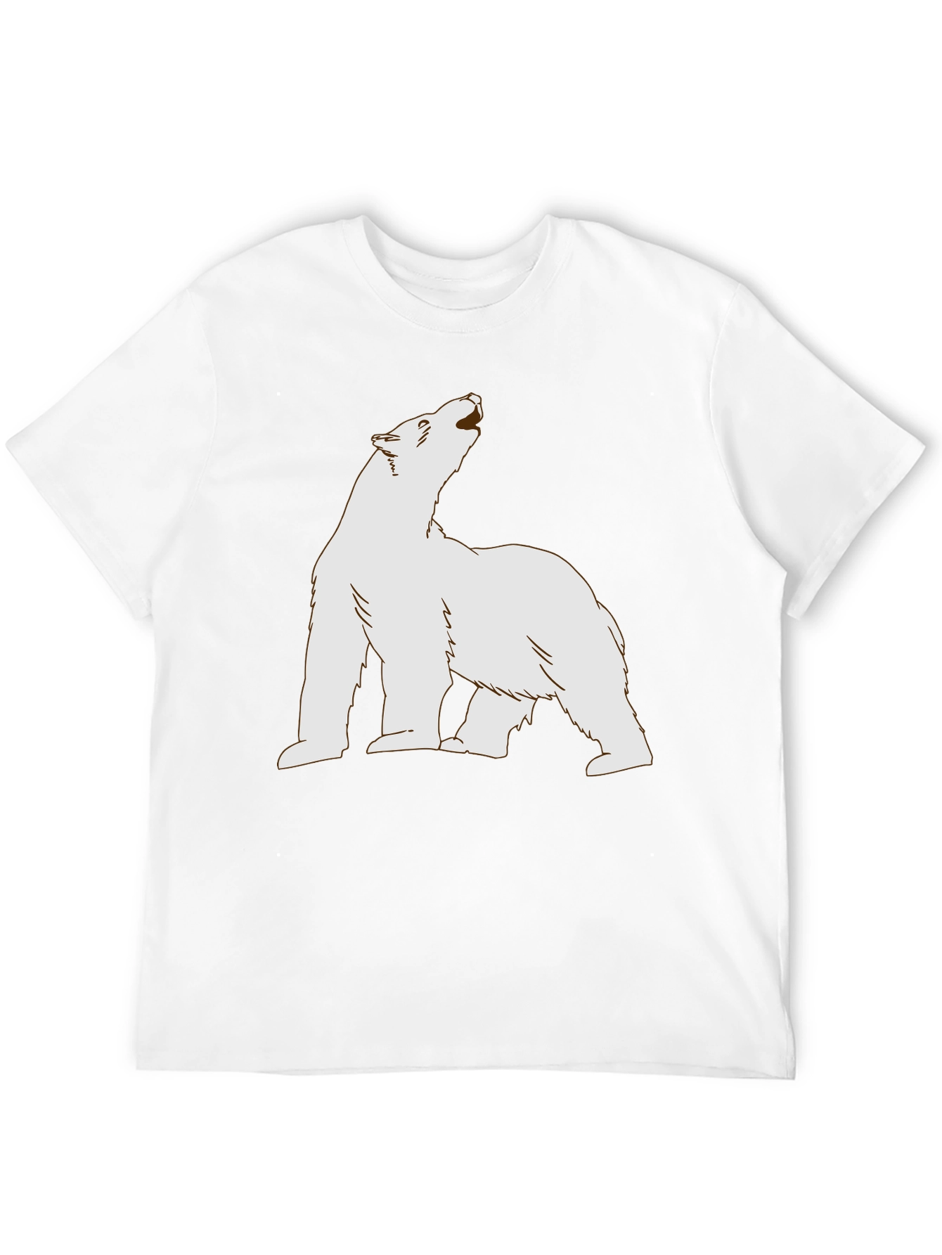 Black T-Shirt with Polar Bear Graphic