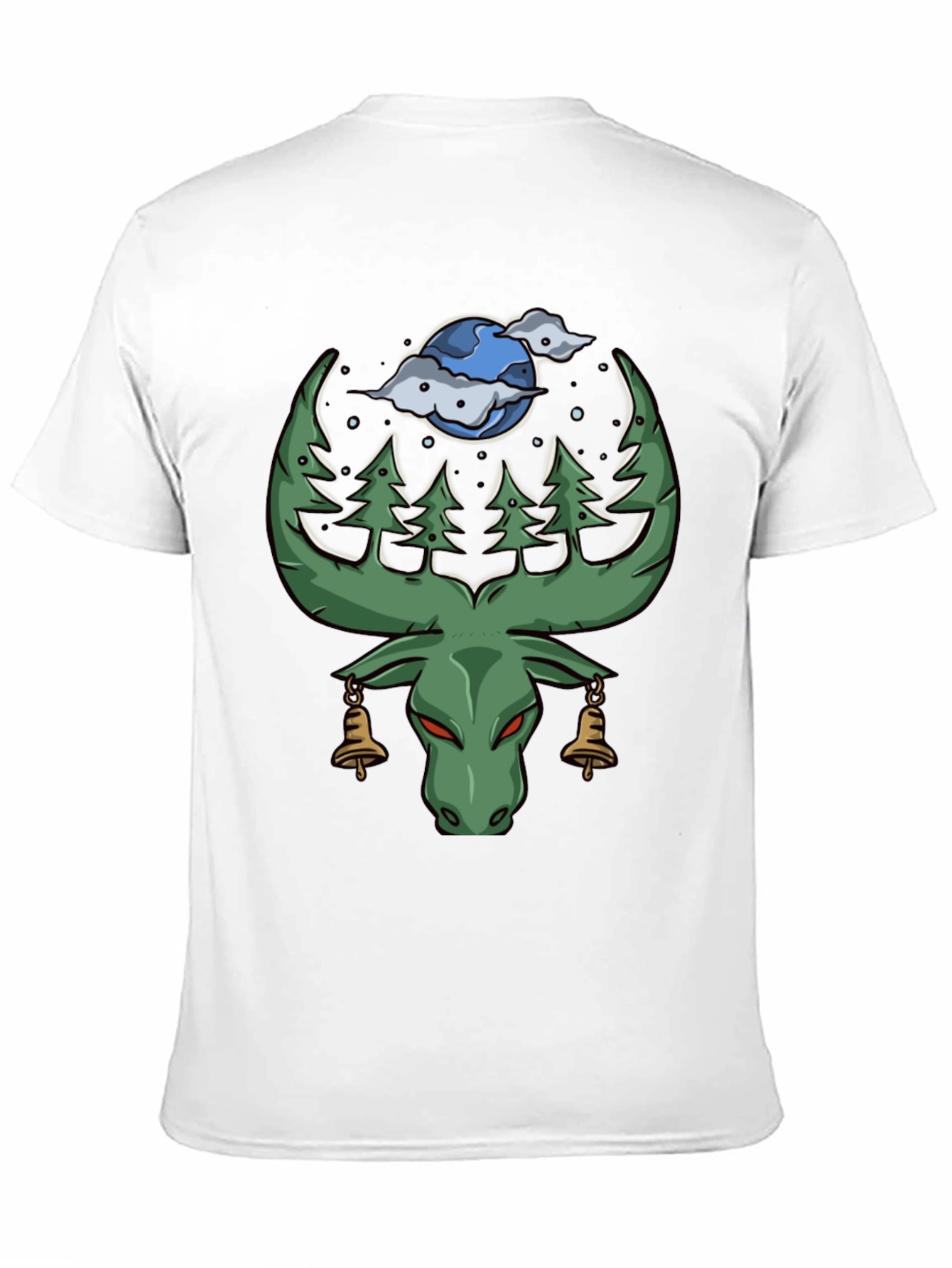Nature Moose Graphic Tee - Black