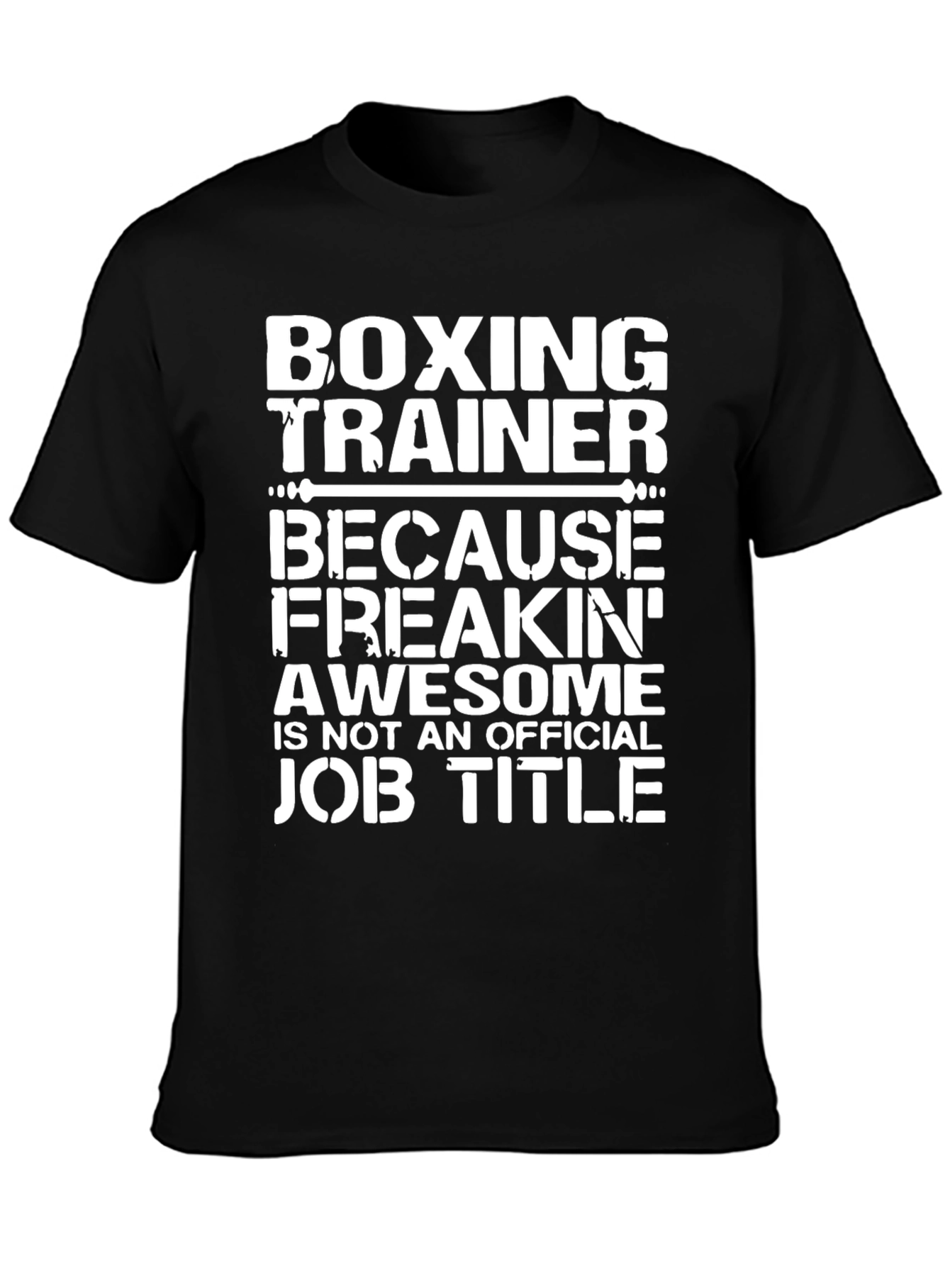 Boxing Trainer Awesome Job Title Black T-Shirt
