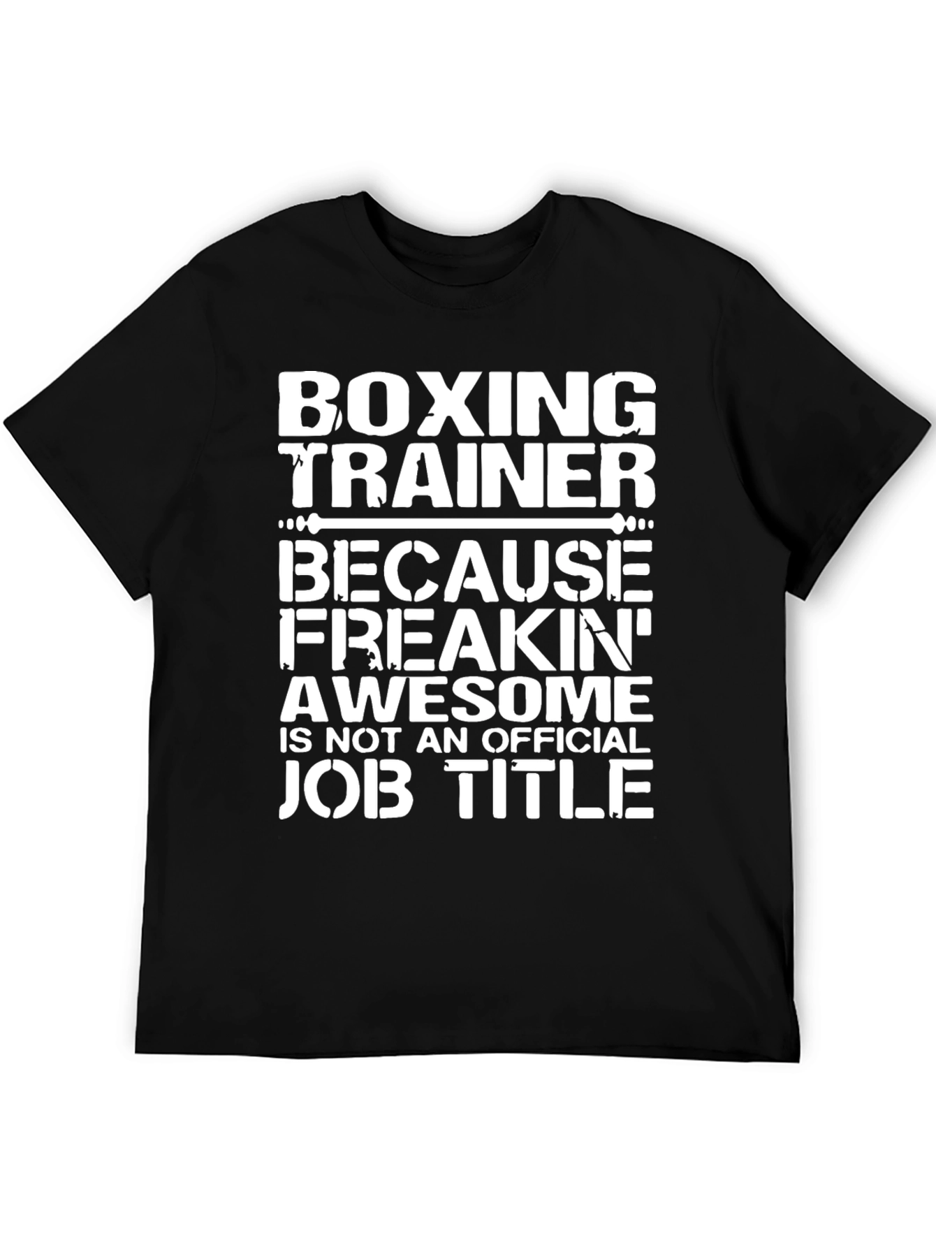Boxing Trainer Awesome Job Title Black T-Shirt