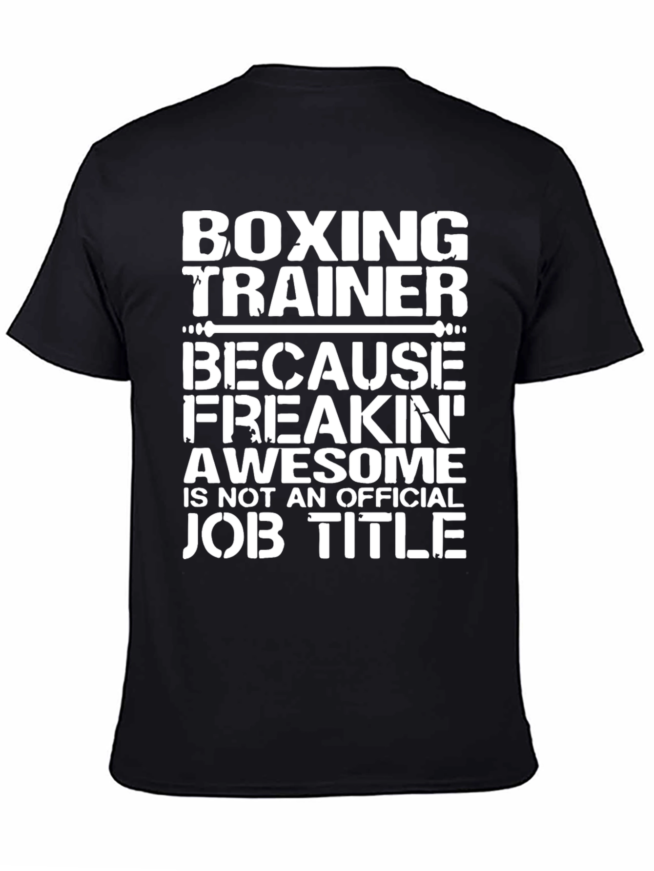 Boxing Trainer Awesome Job Title Black T-Shirt