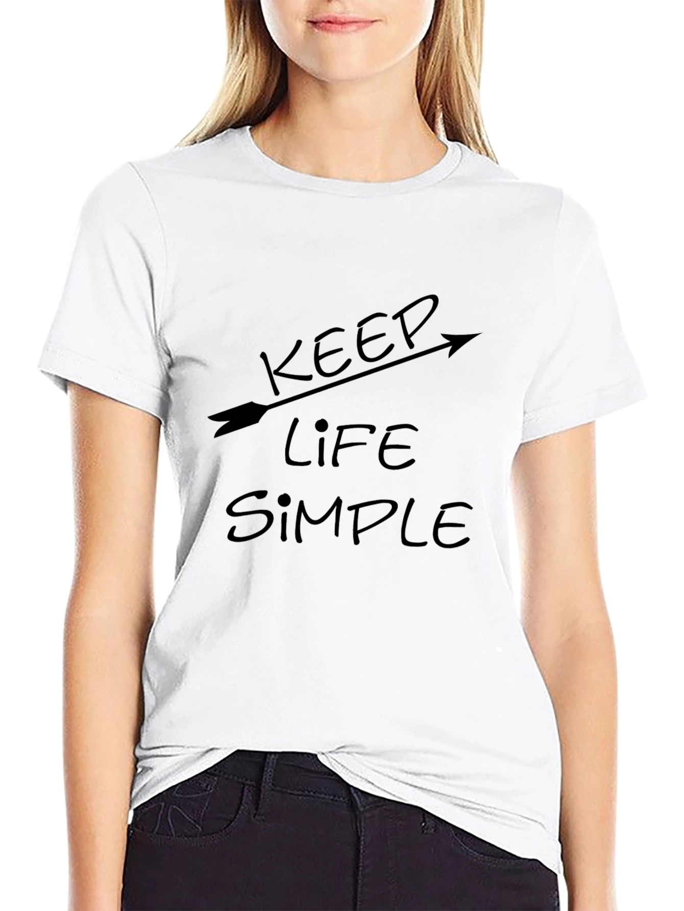 Keep Life Simple T-Shirt - Black Arrow Design