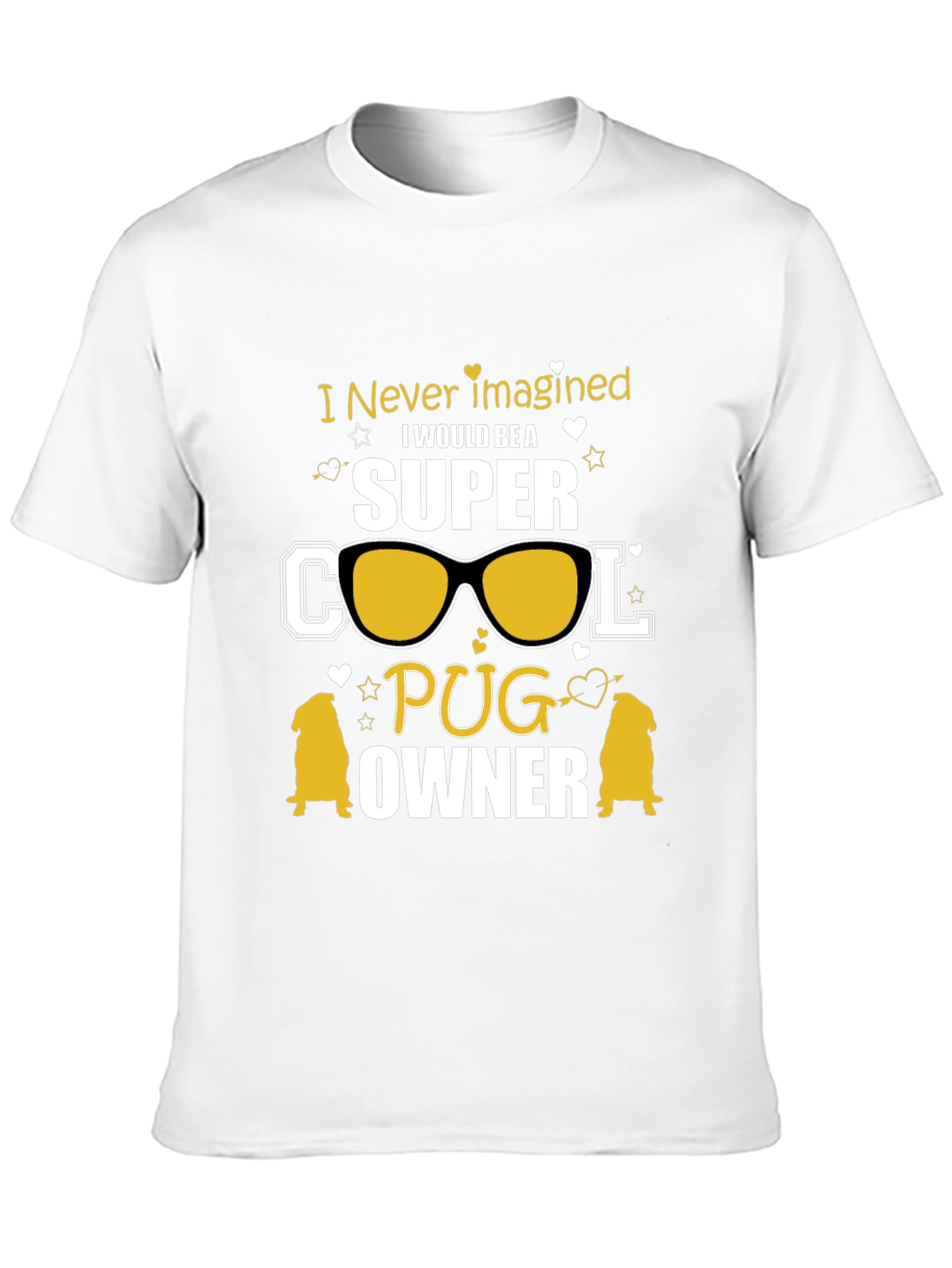 Super Cool Pug Owner Black T-Shirt