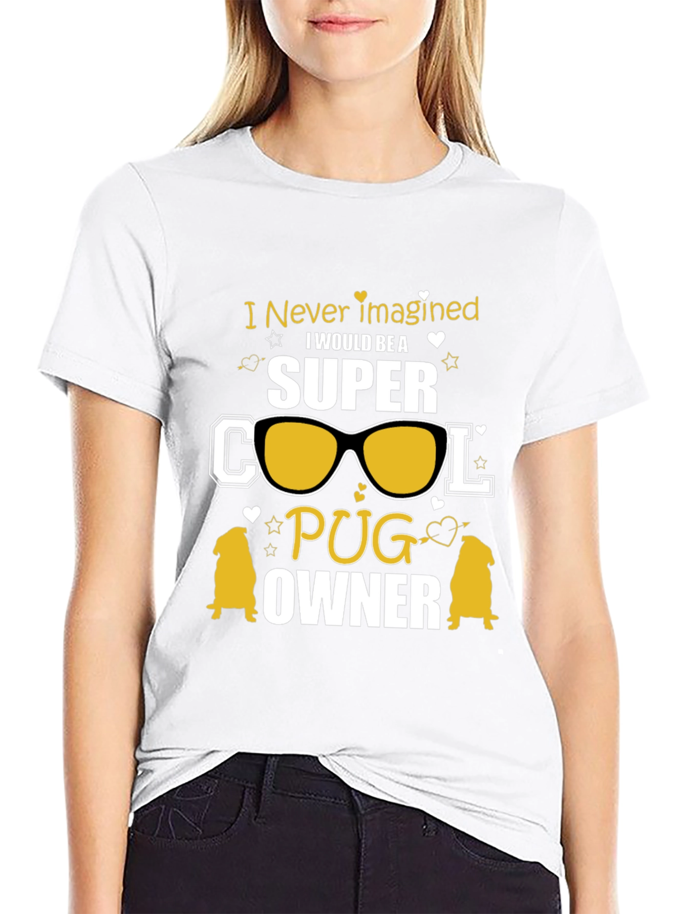 Super Cool Pug Owner Black T-Shirt