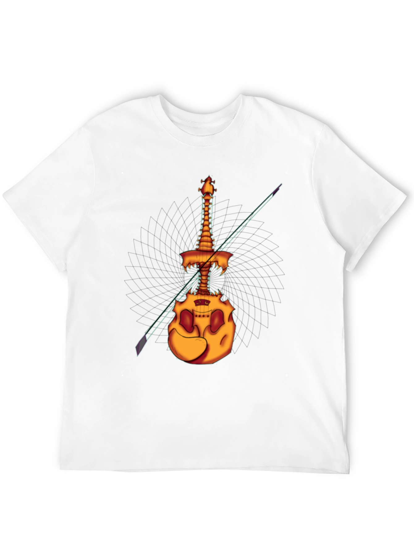 Spooky Skeleton Violin T-Shirt - Unique Halloween Design