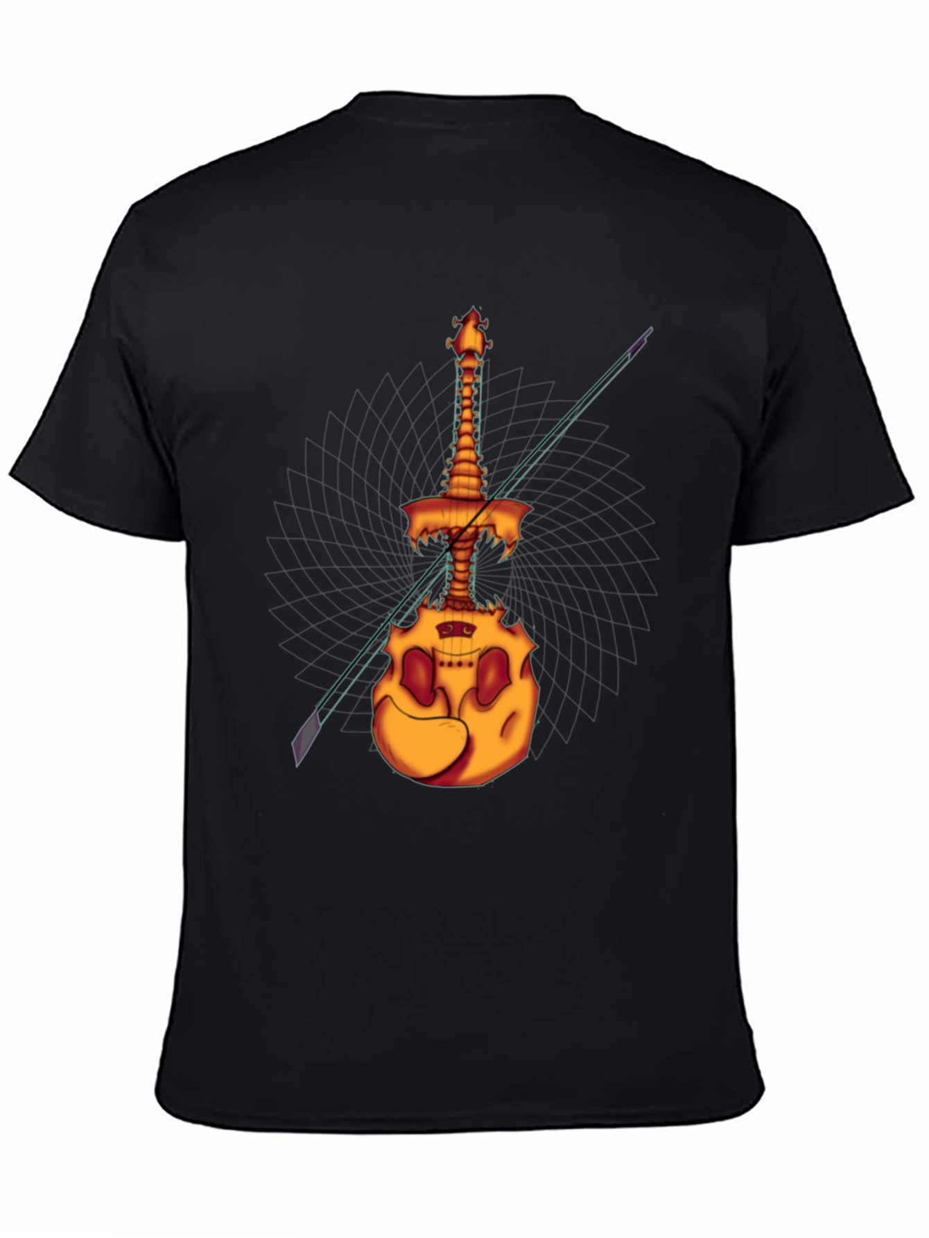 Spooky Skeleton Violin T-Shirt - Unique Halloween Design