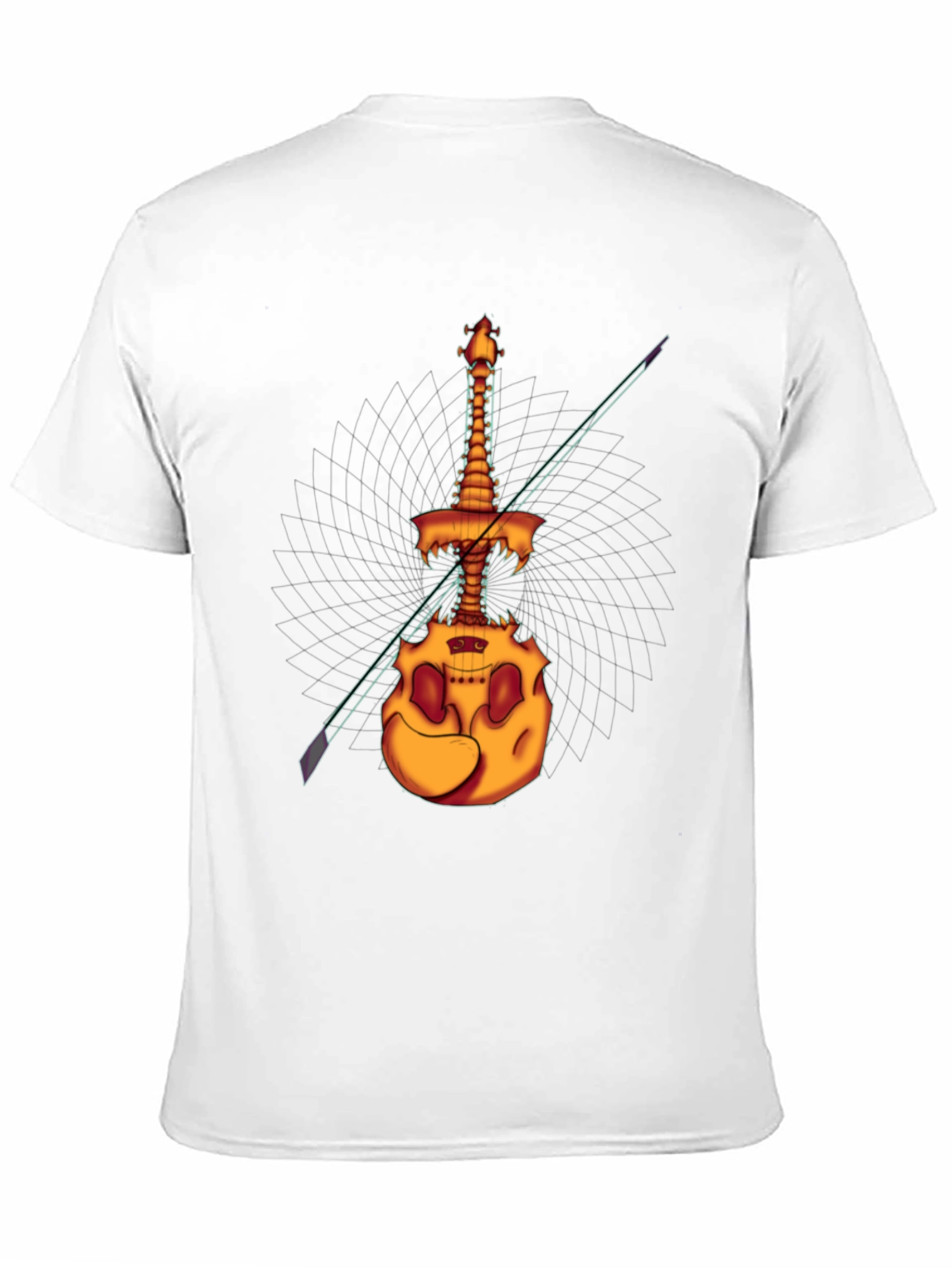 Spooky Skeleton Violin T-Shirt - Unique Halloween Design