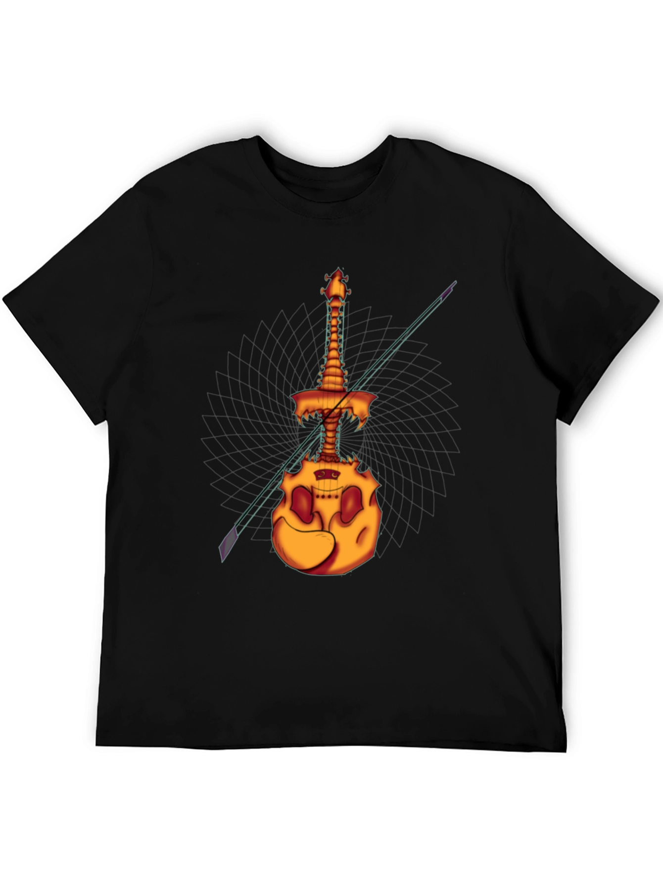 Spooky Skeleton Violin T-Shirt - Unique Halloween Design