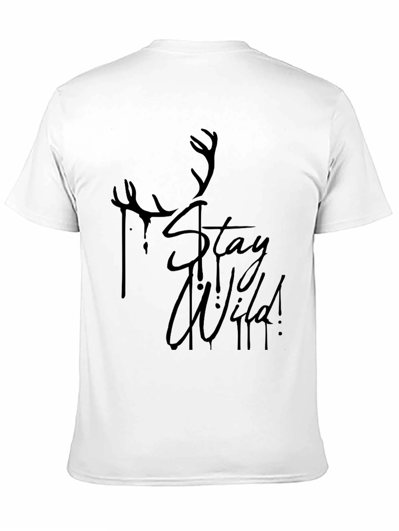 Stay Wild Graphic Tee - Mens Black T-Shirt