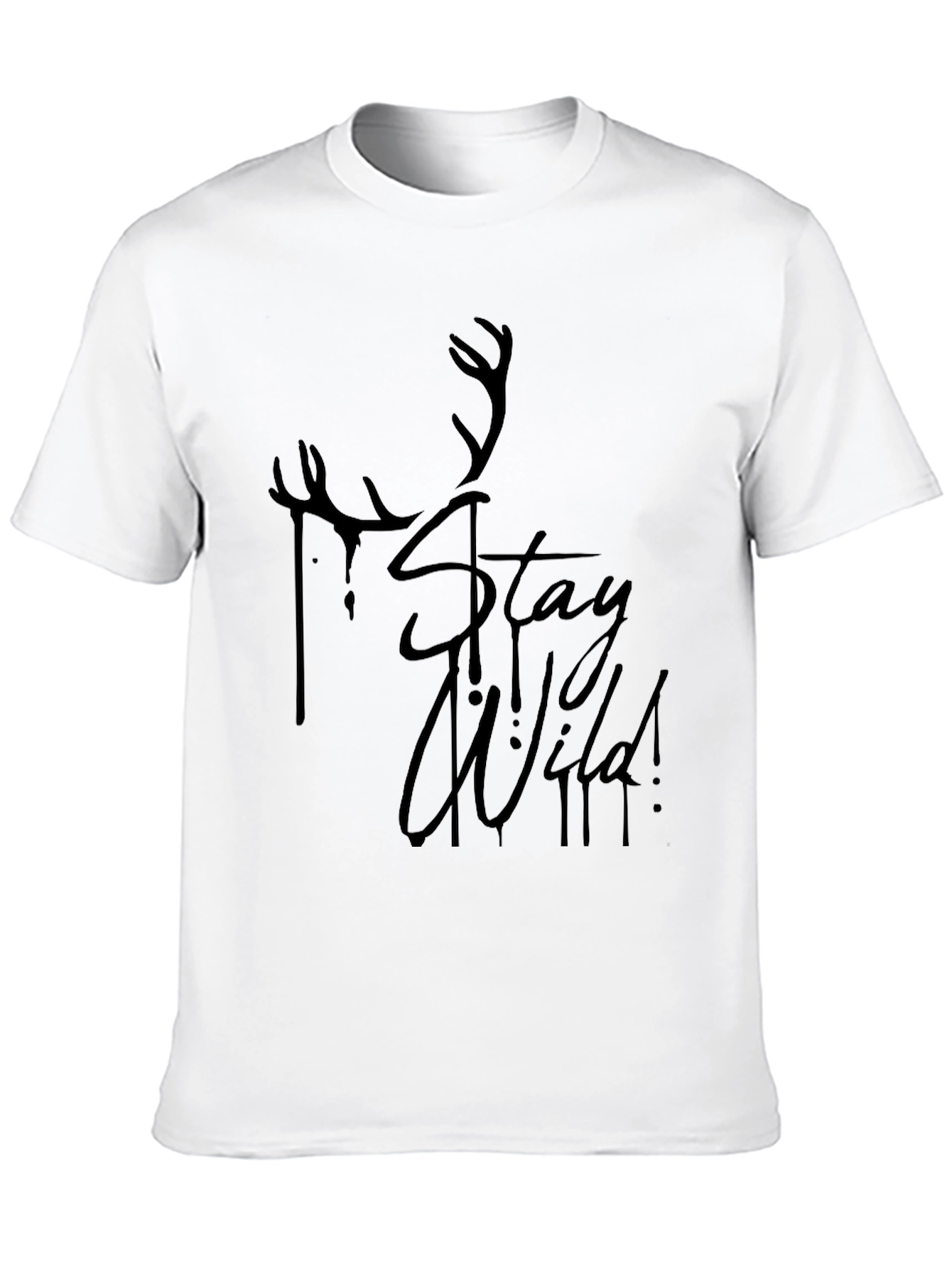 Stay Wild Graphic Tee - Mens Black T-Shirt