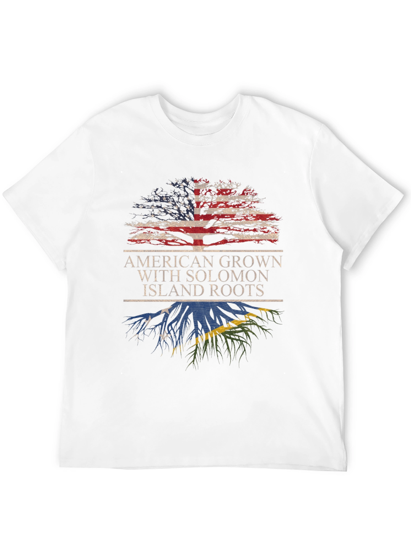 American Grown with Solomon Islands Roots T-Shirt