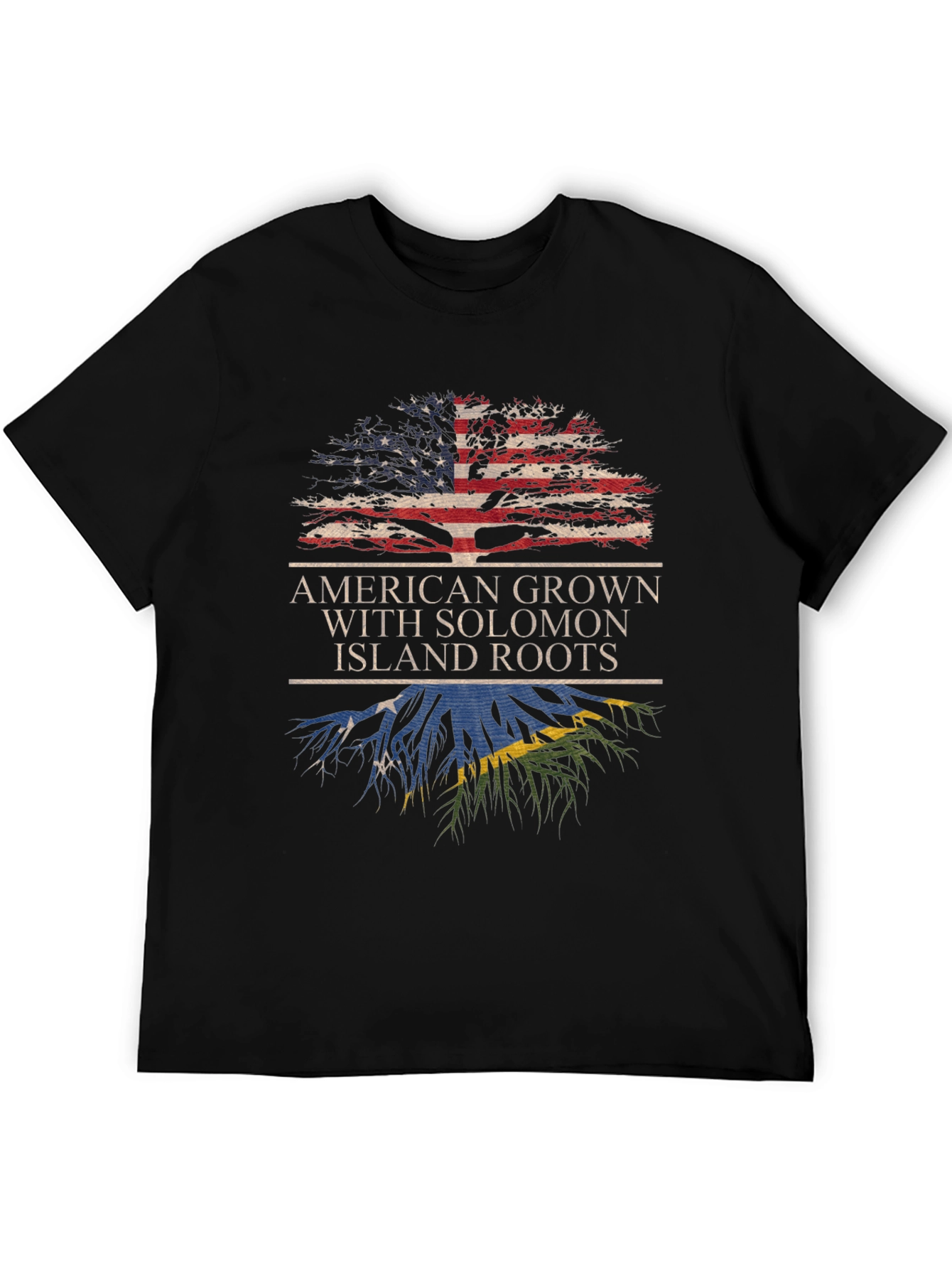 American Grown with Solomon Islands Roots T-Shirt