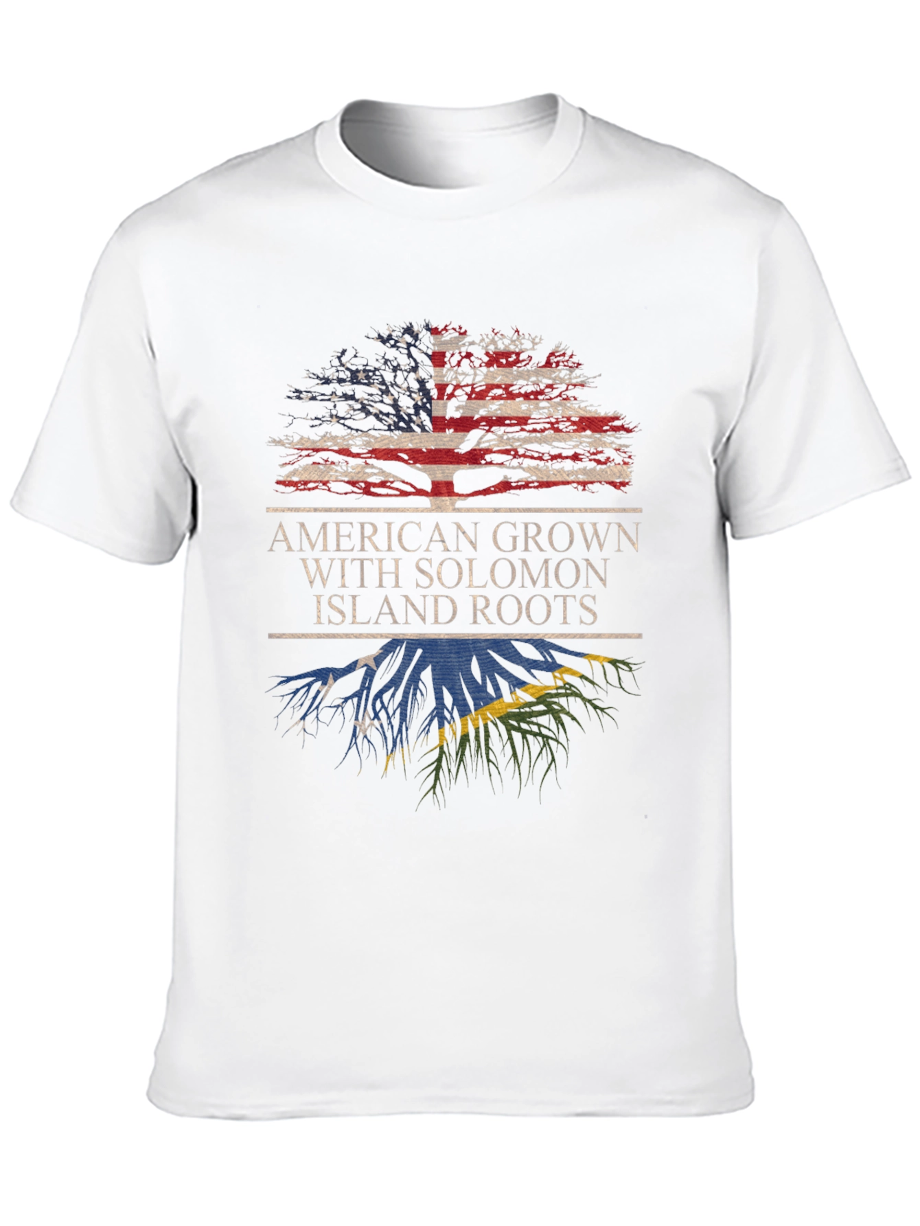 American Grown with Solomon Islands Roots T-Shirt