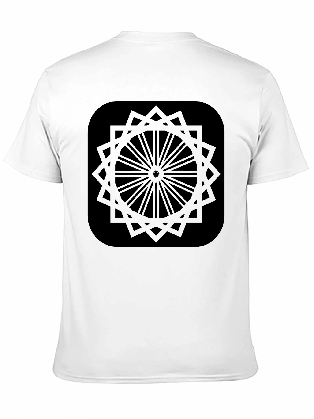 Geometric Pattern Black T-Shirt - Modern Style