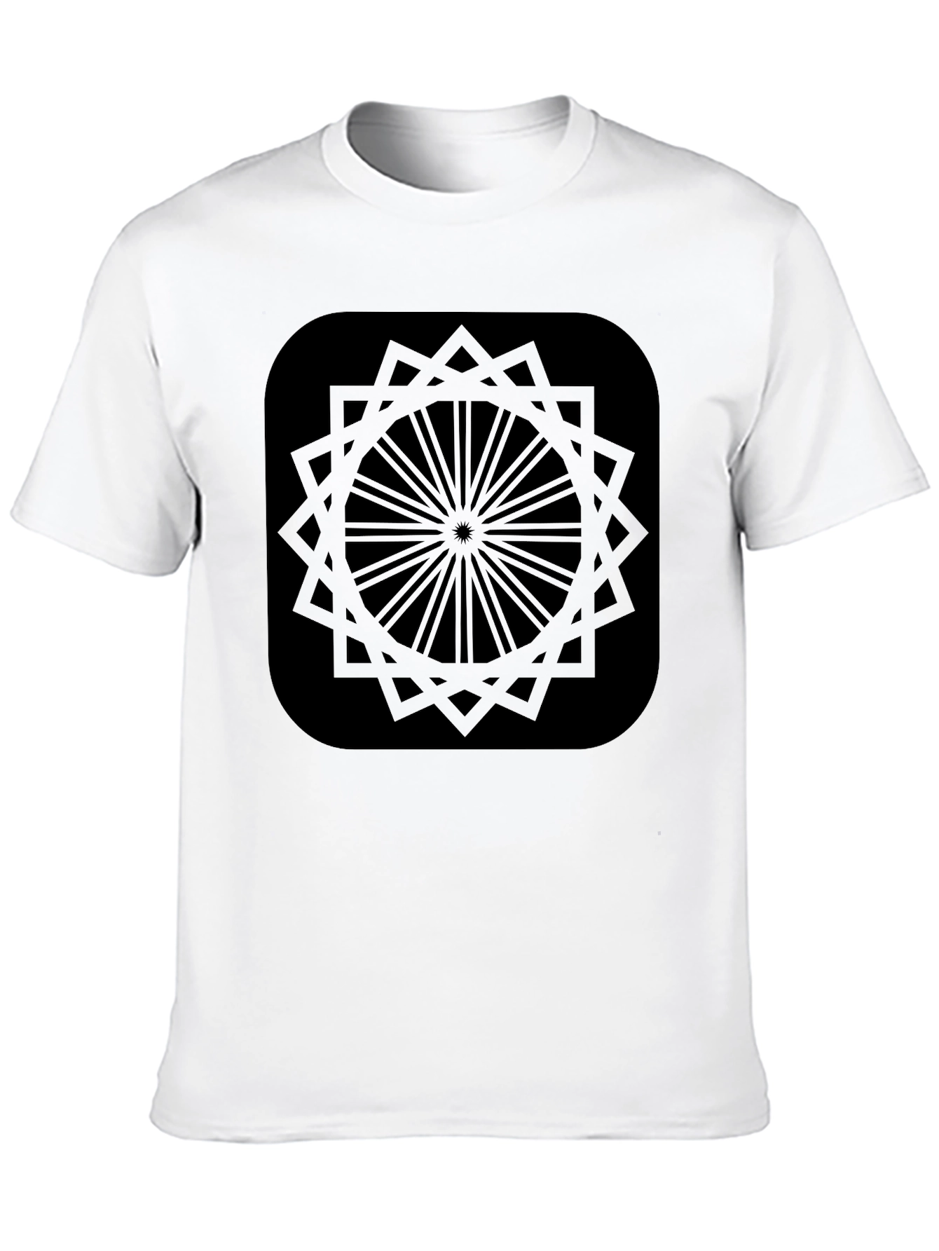 Geometric Pattern Black T-Shirt - Modern Style