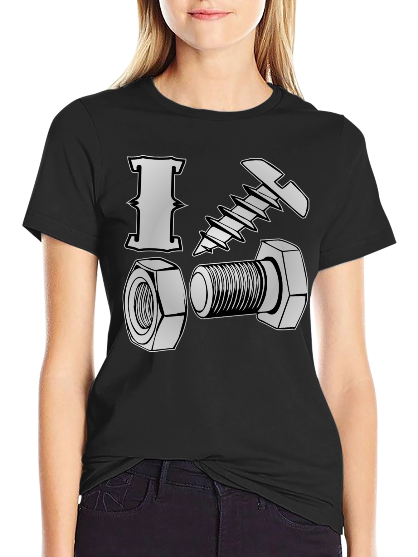 I Heart Nuts & Bolts T-Shirt - Black