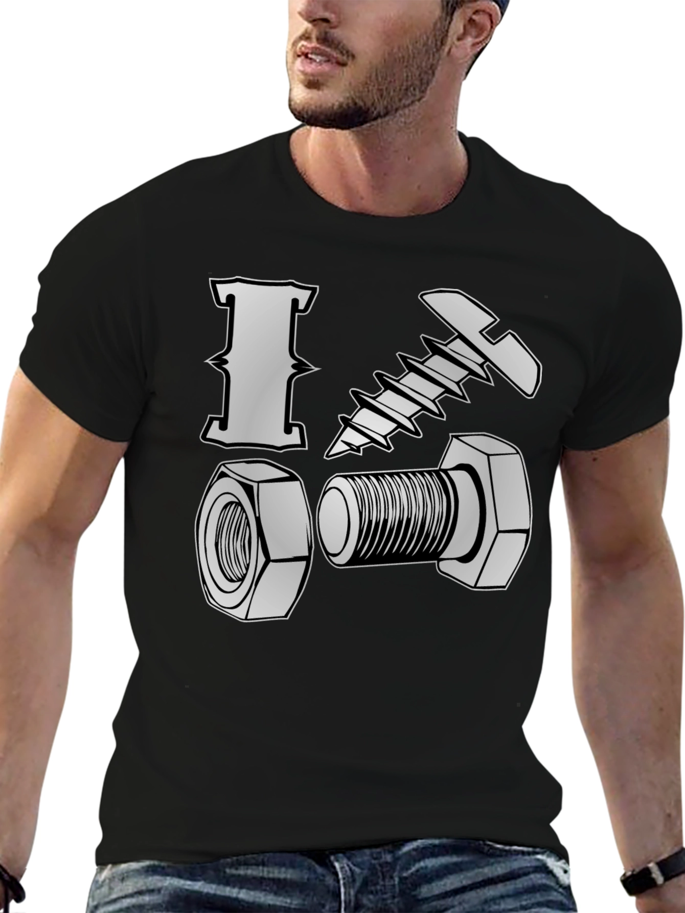 I Heart Nuts & Bolts T-Shirt - Black