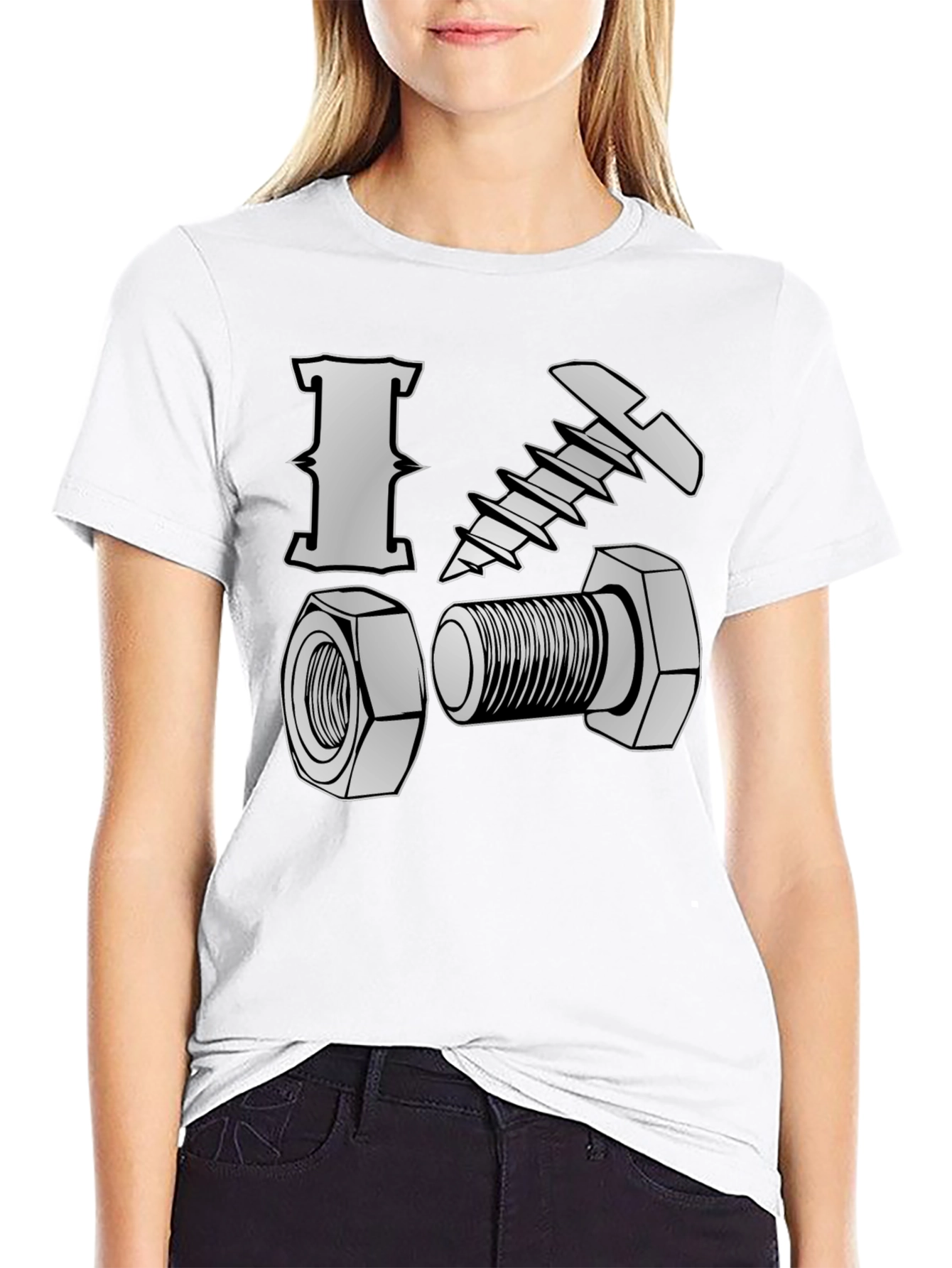 I Heart Nuts & Bolts T-Shirt - Black