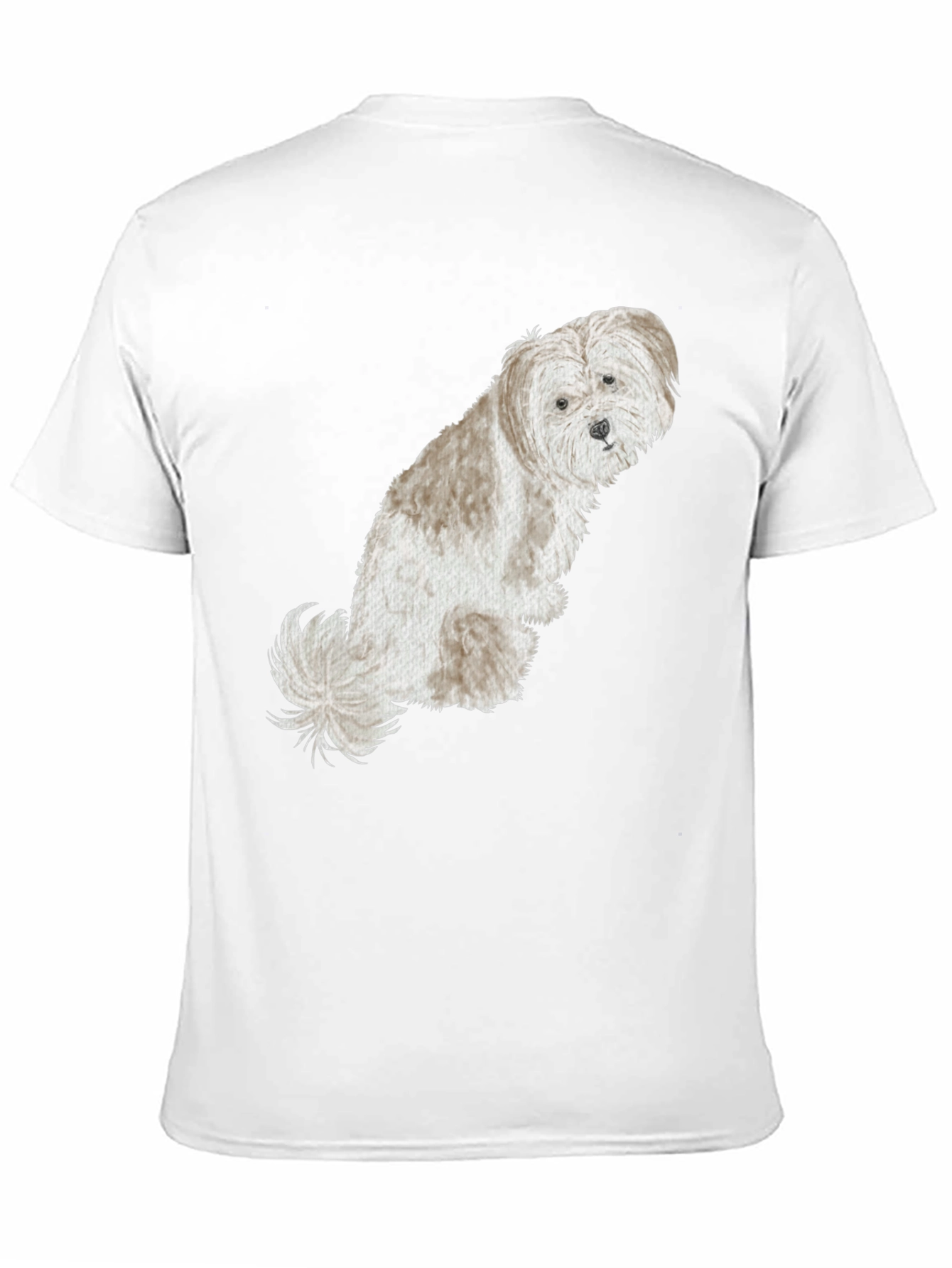 Cute Dog Graphic Tee - Black Cotton Shirt