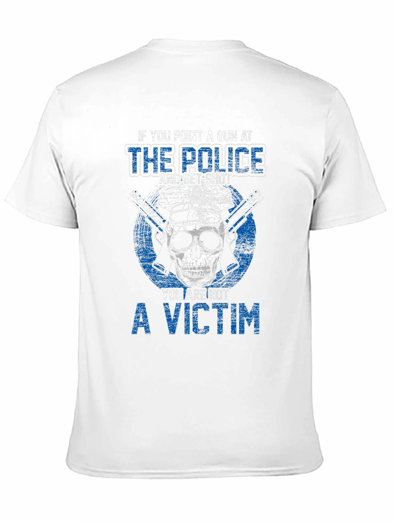 Police Skull Graphic T-Shirt