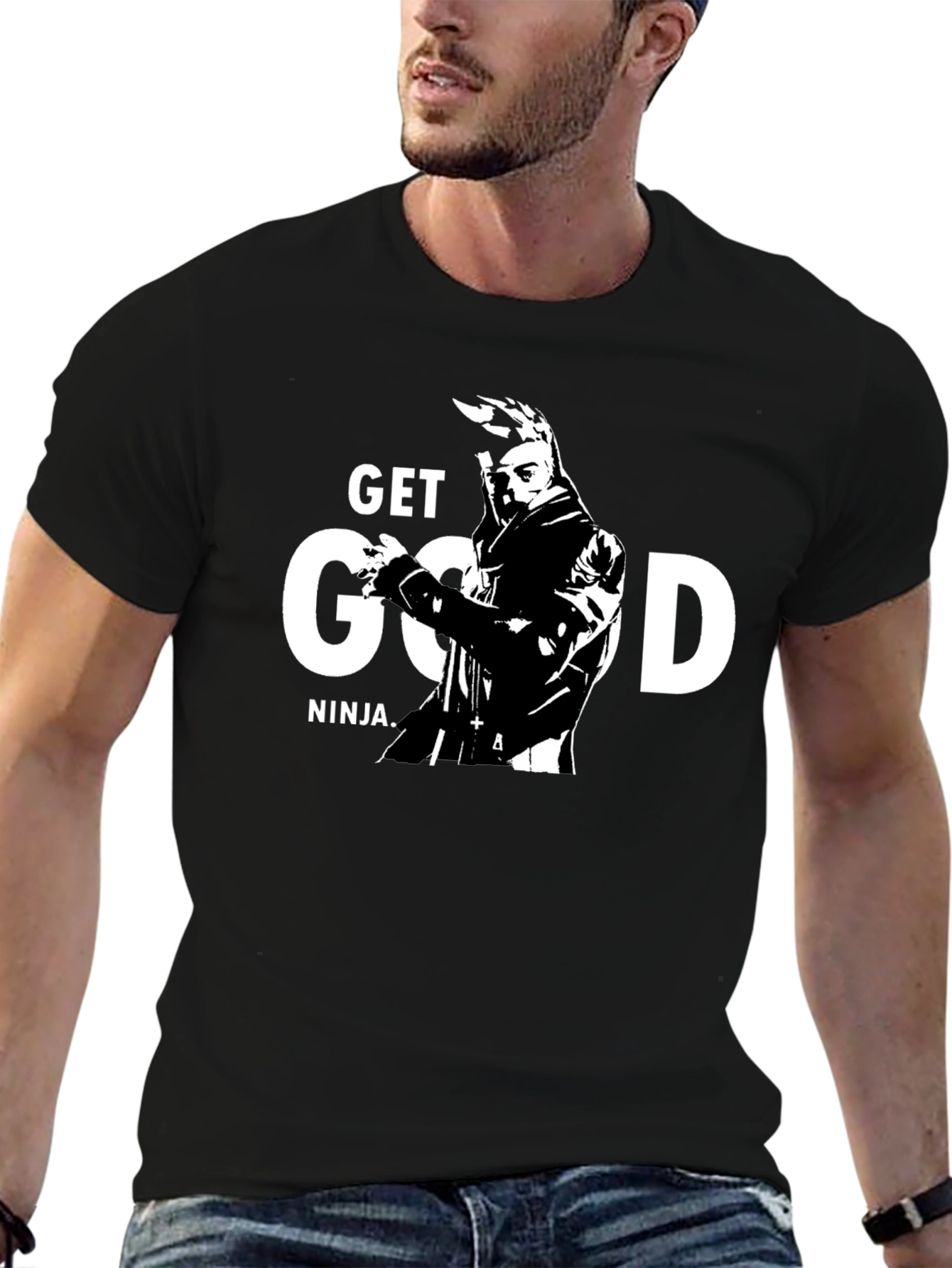 Get Good Ninja Graphic T-Shirt - Stylish Black Tee