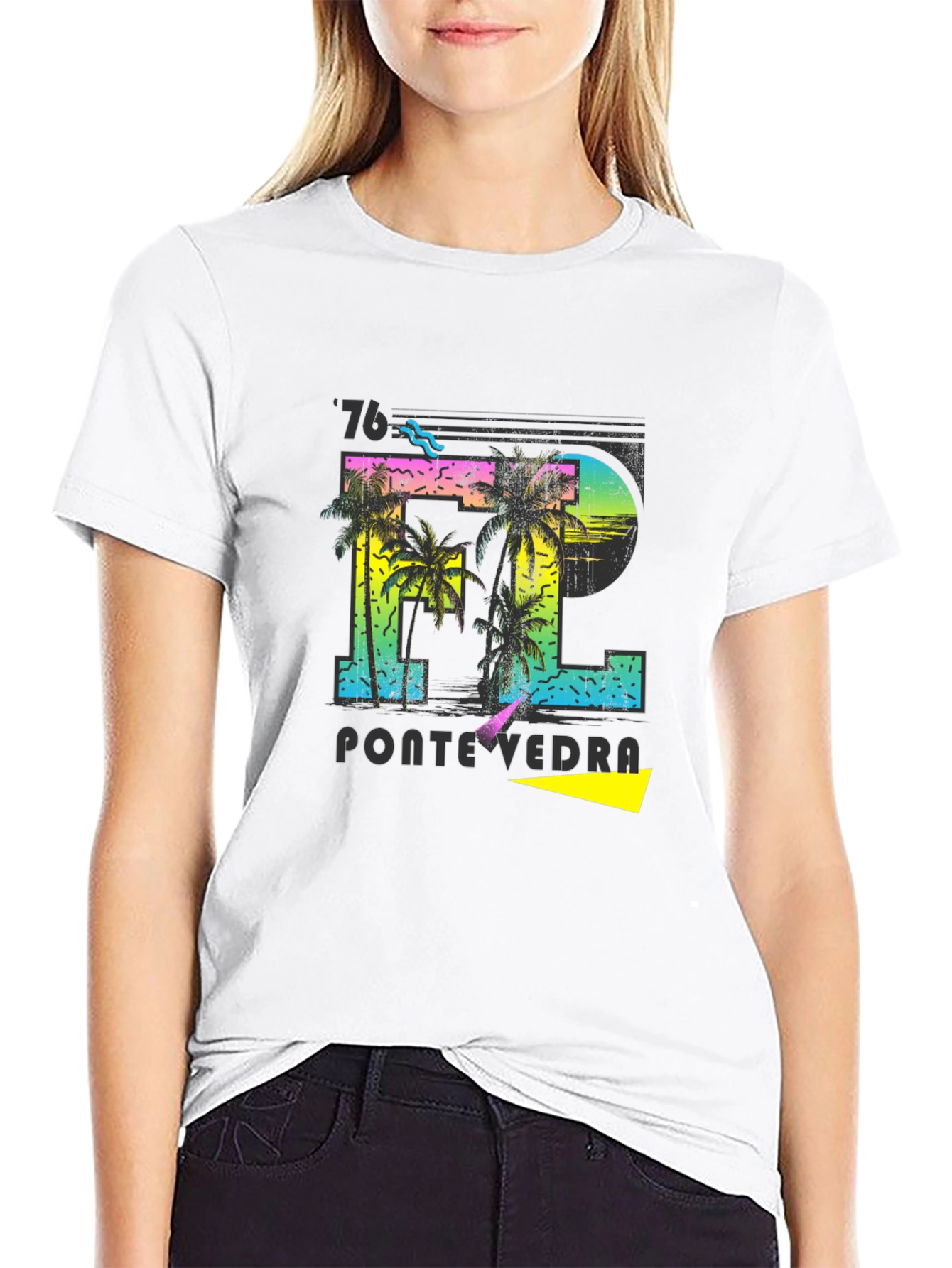 Retro Pontevedra 76 Palm Tree T-Shirt