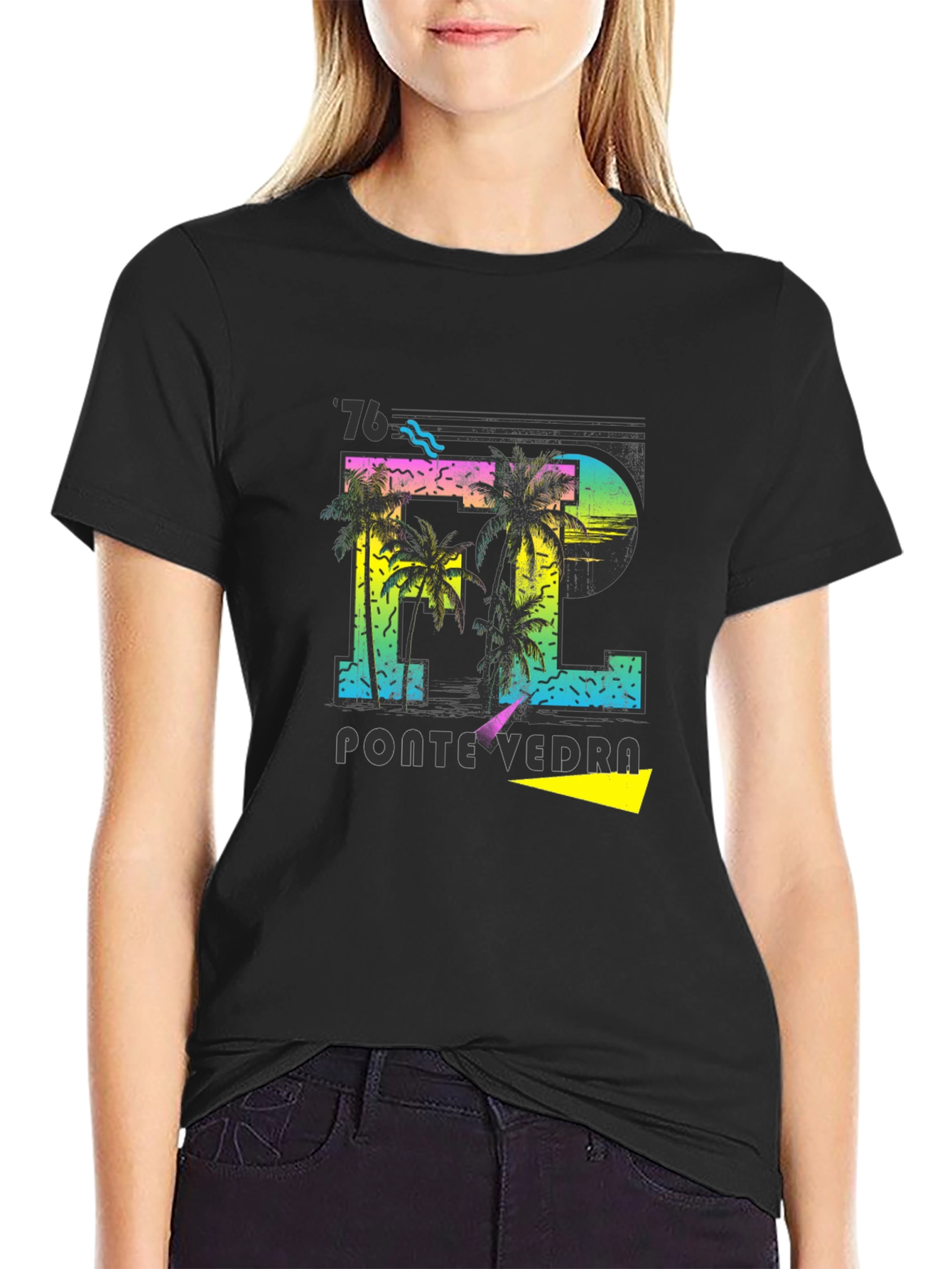 Retro Pontevedra 76 Palm Tree T-Shirt