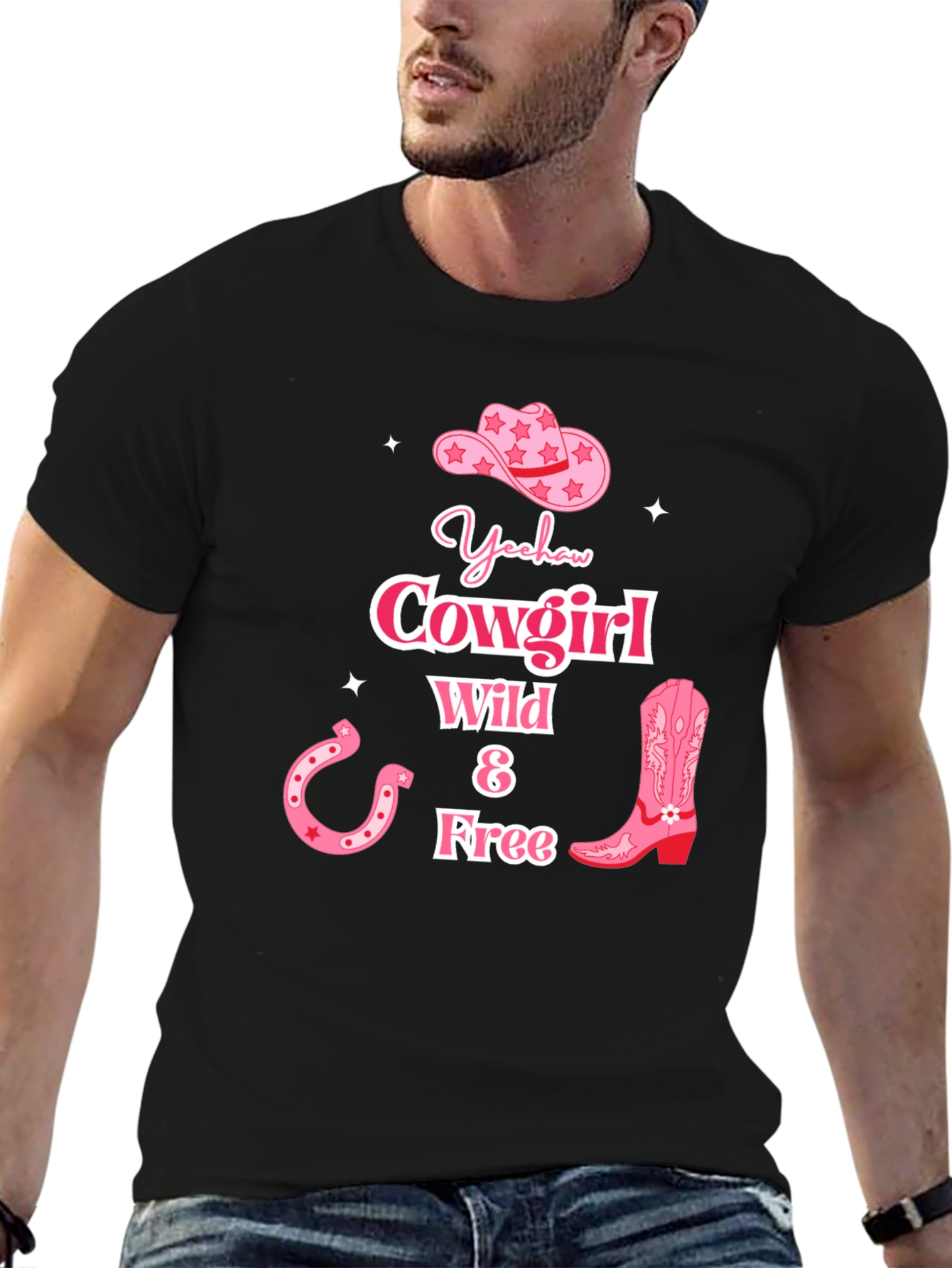 Yeehaw Cowgirl Graphic Tee - Wild & Free