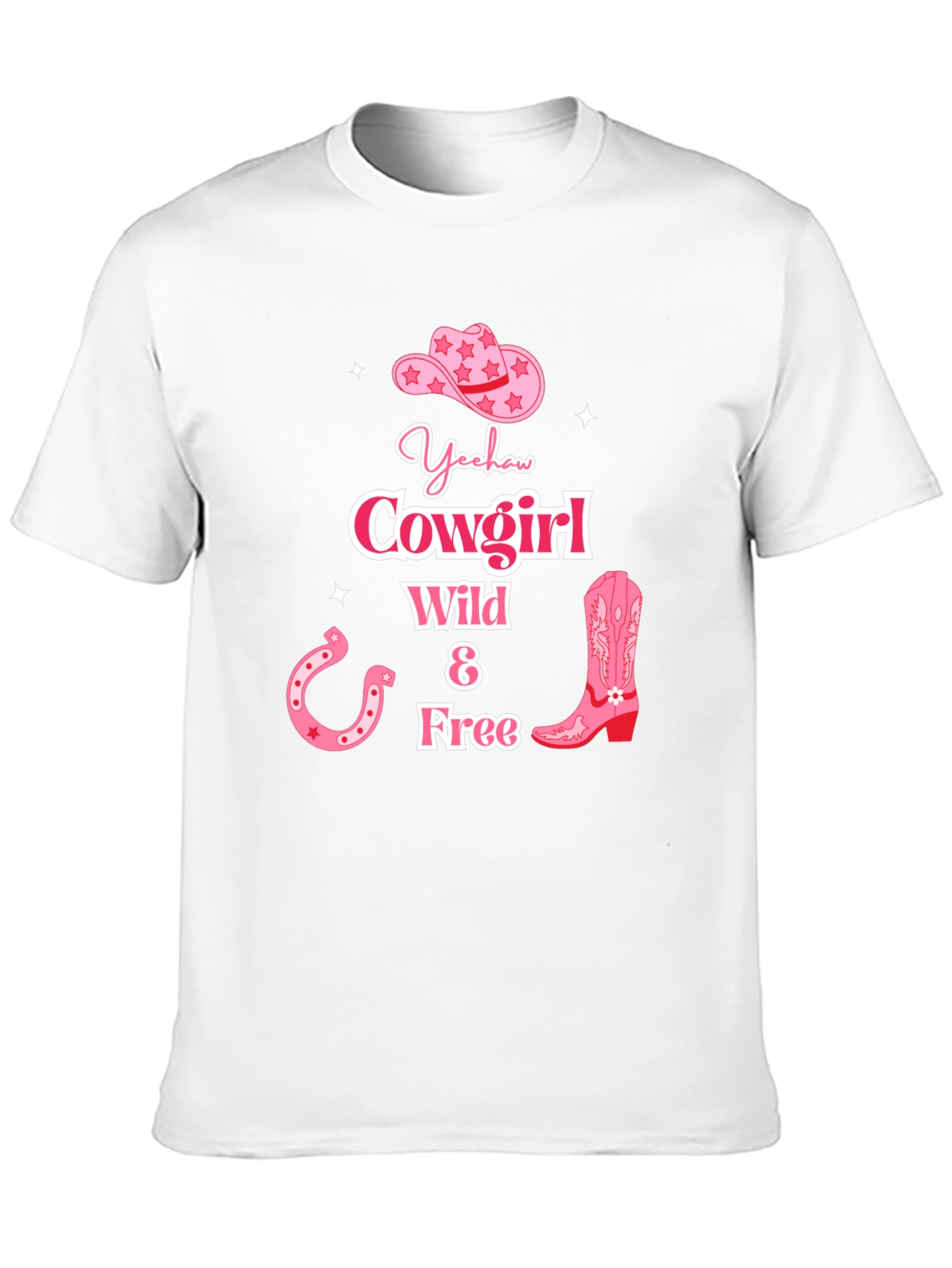 Yeehaw Cowgirl Graphic Tee - Wild & Free