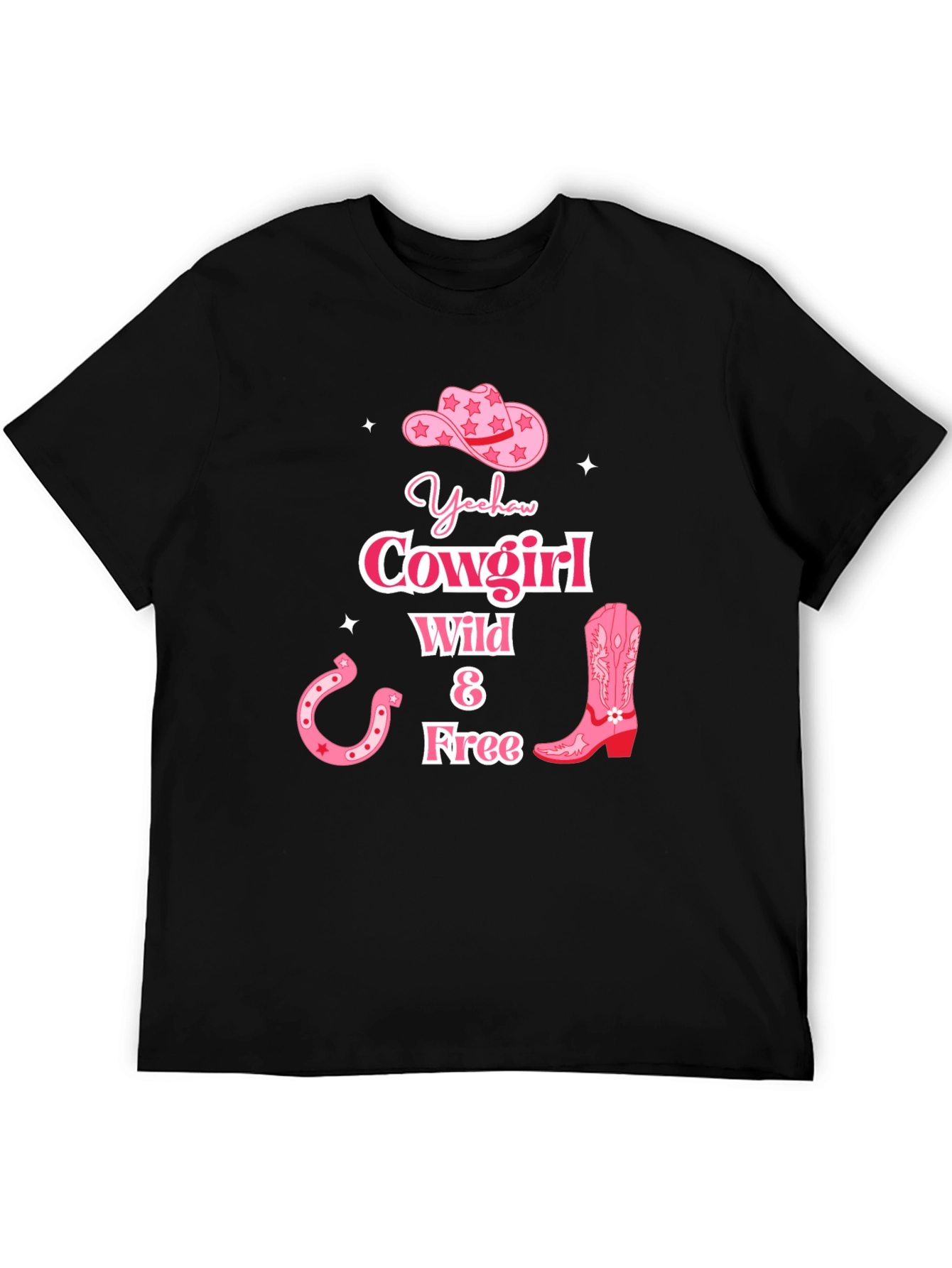 Yeehaw Cowgirl Graphic Tee - Wild & Free