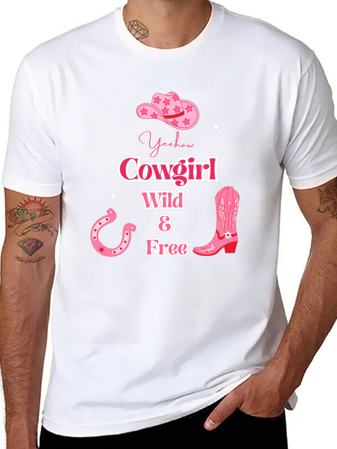 Yeehaw Cowgirl Graphic Tee - Wild & Free