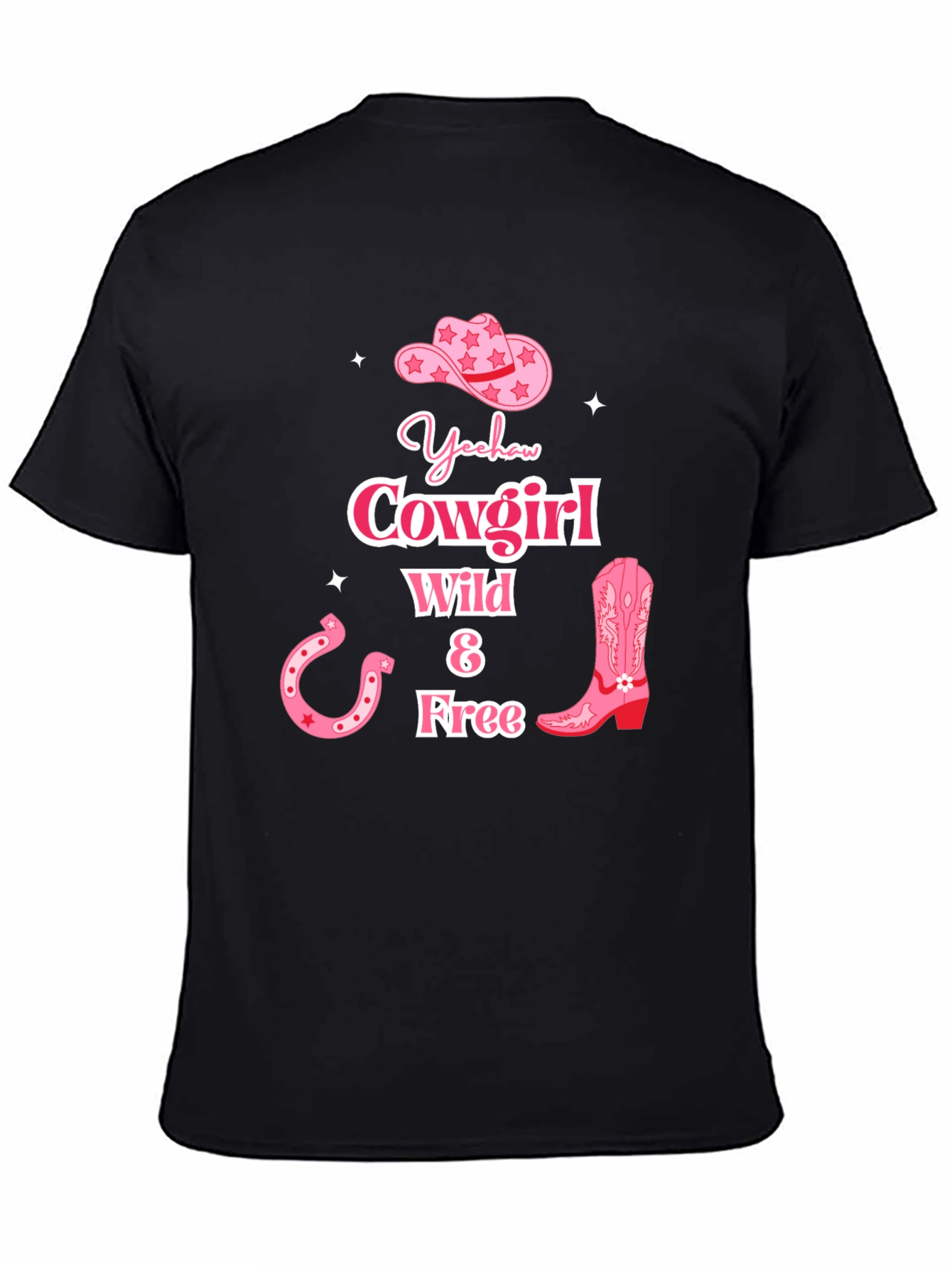 Yeehaw Cowgirl Graphic Tee - Wild & Free
