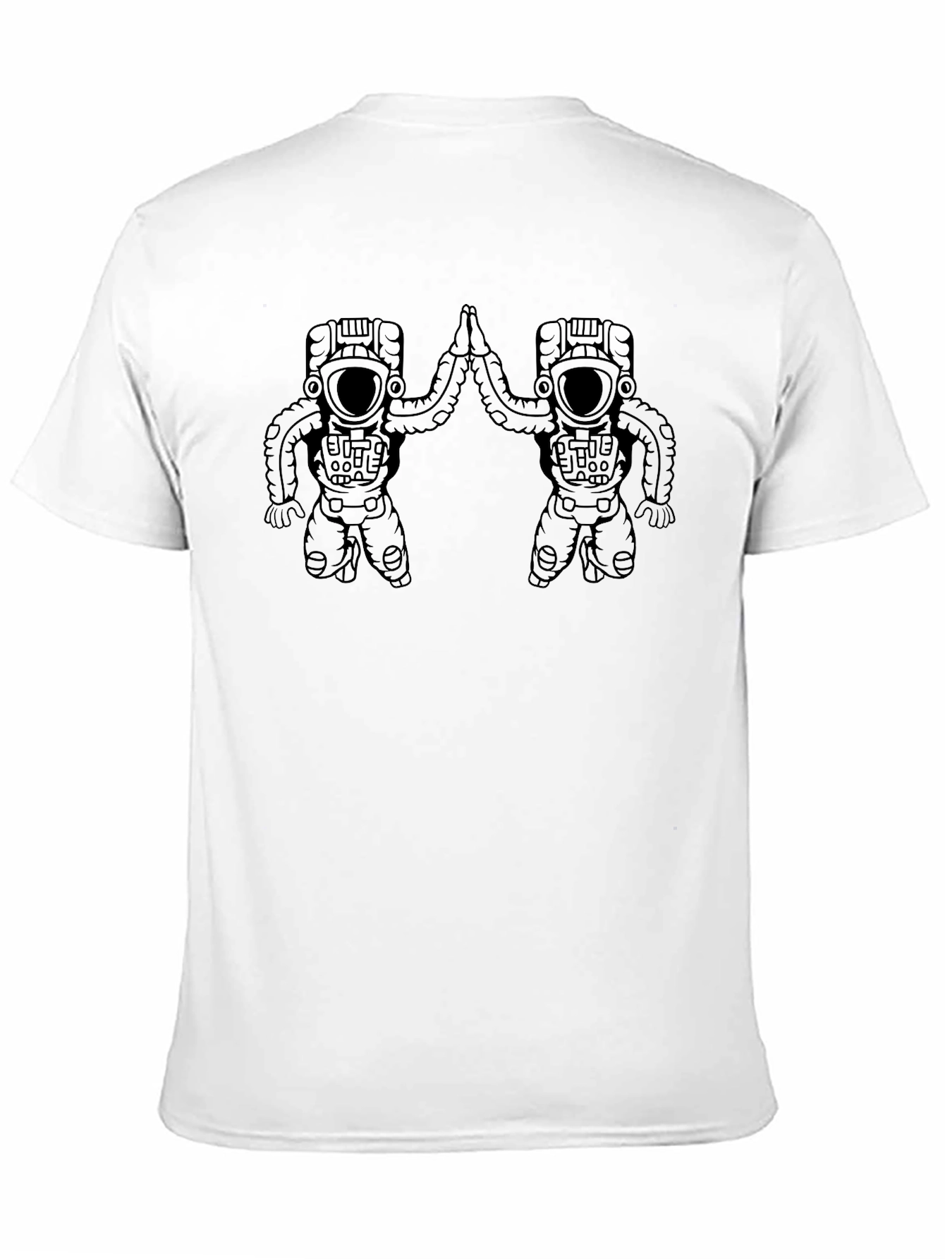 Astronaut High Five Black T-Shirt