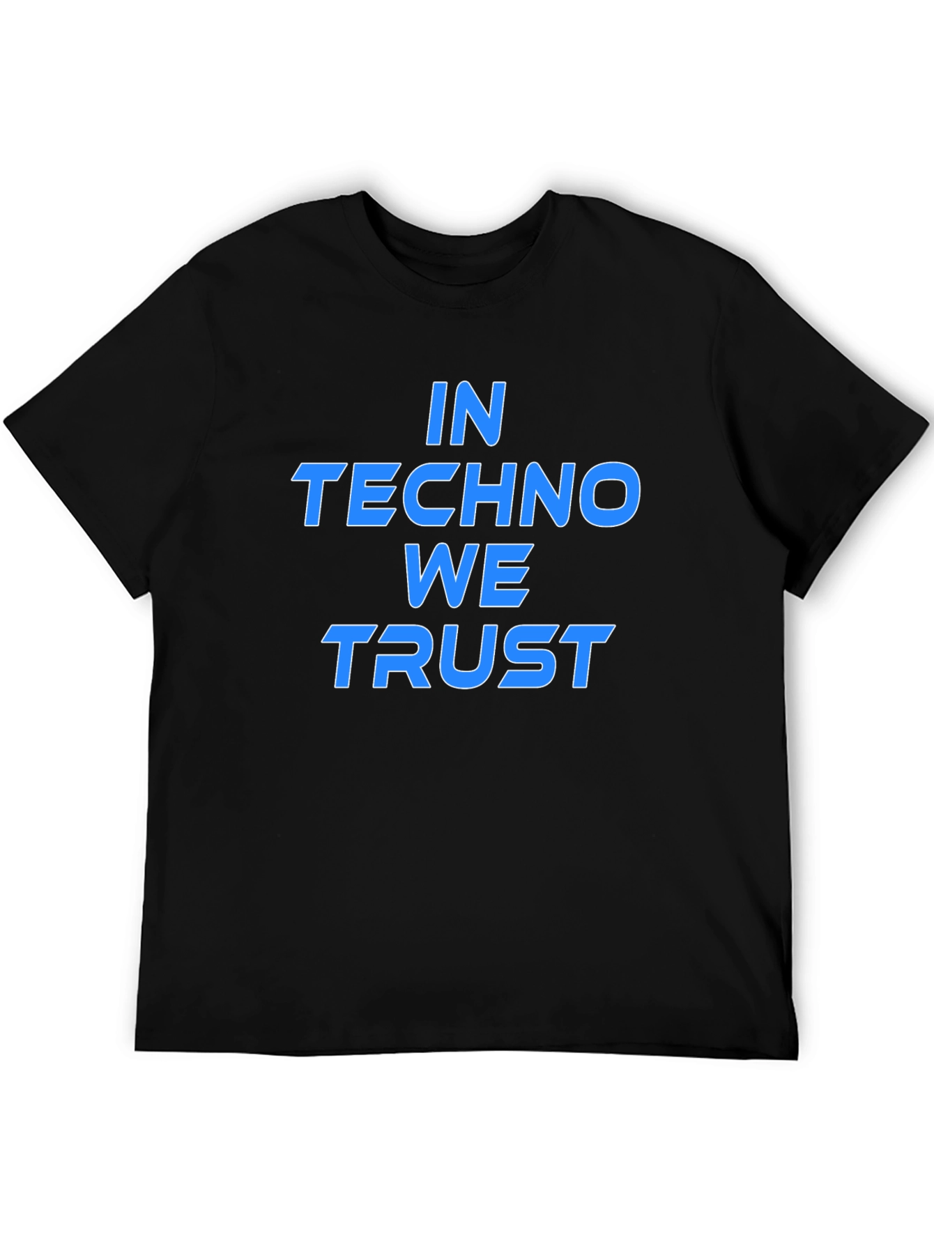 In Techno We Trust Graphic Tee - Black
