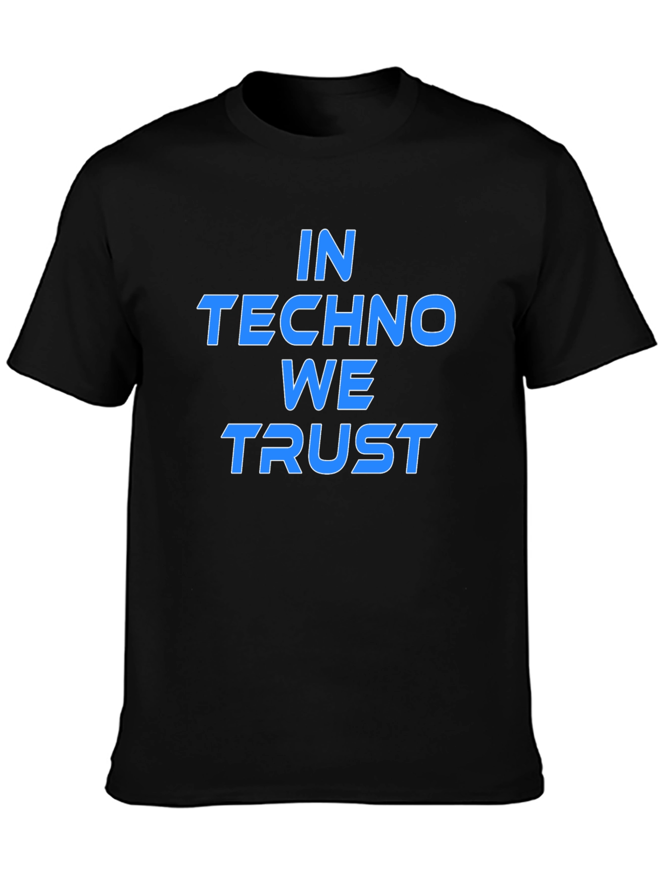 In Techno We Trust Graphic Tee - Black