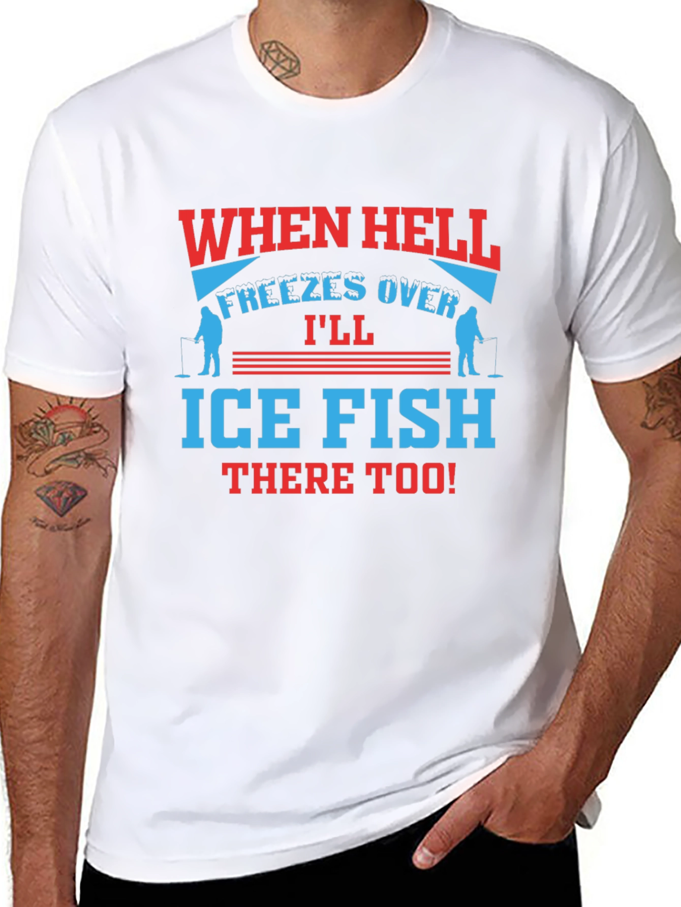 When Hell Freezes Over Ice Fish T-Shirt