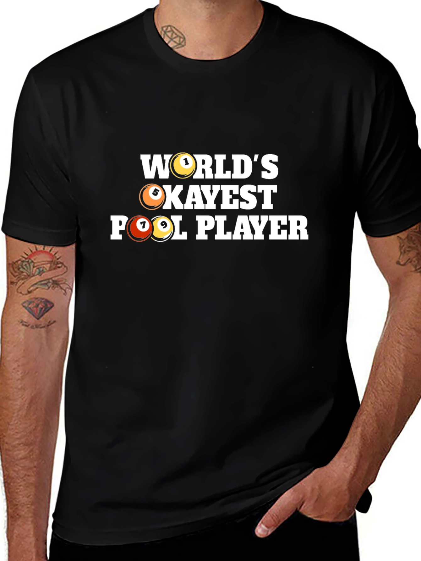 Worlds Okayest Pool Player T-Shirt