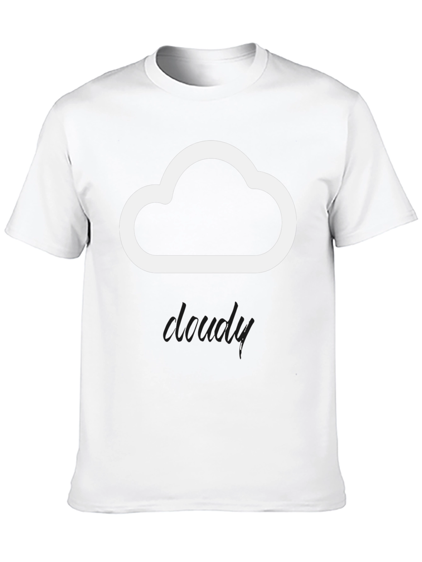 Cloudy Graphic T-Shirt | Black Cotton Blend Tee