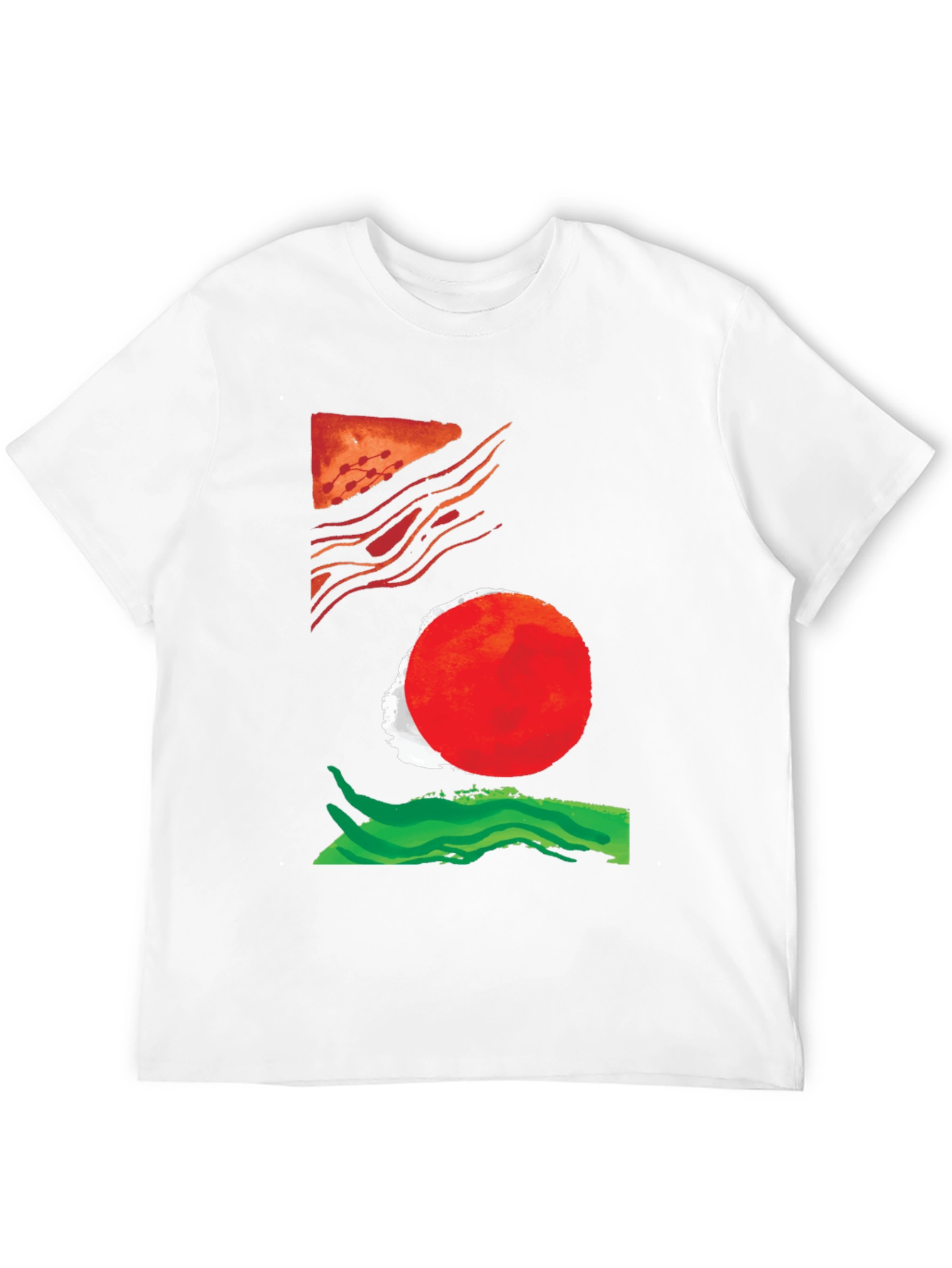 Abstract Graphic Tee - Black Cotton Blend