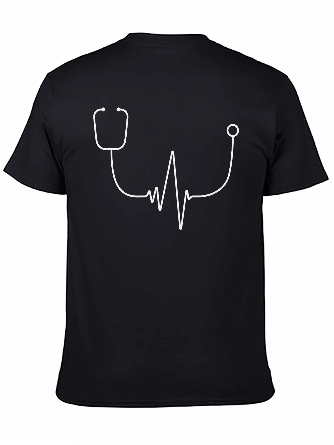 Medical Heartbeat Stethoscope Graphic T-Shirt