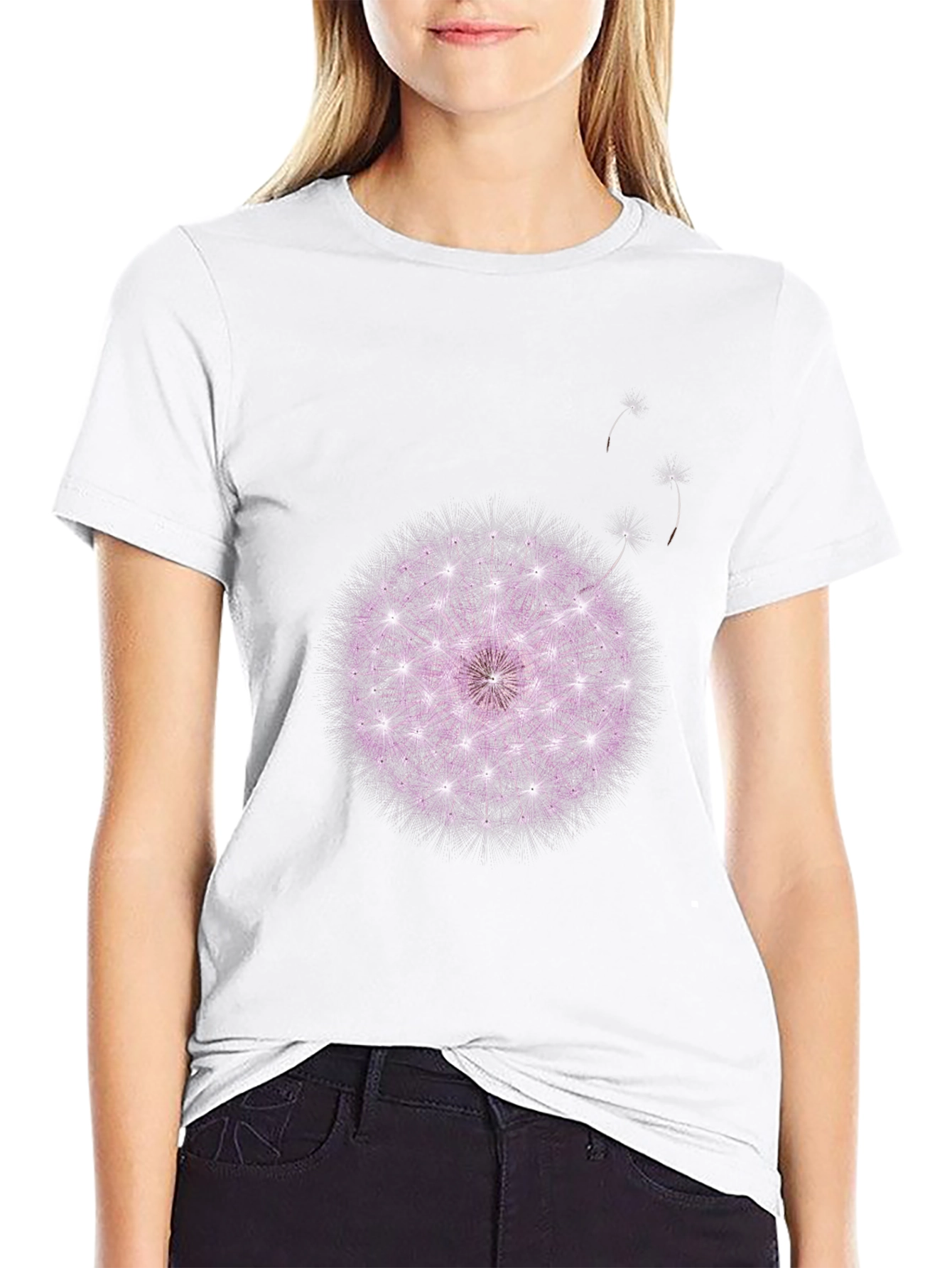 Dandelion Graphic Black T-Shirt