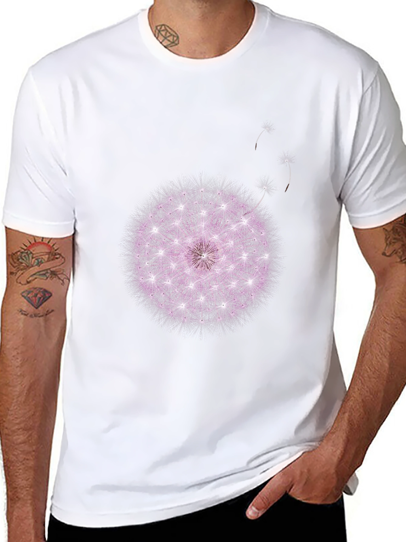 Dandelion Graphic Black T-Shirt