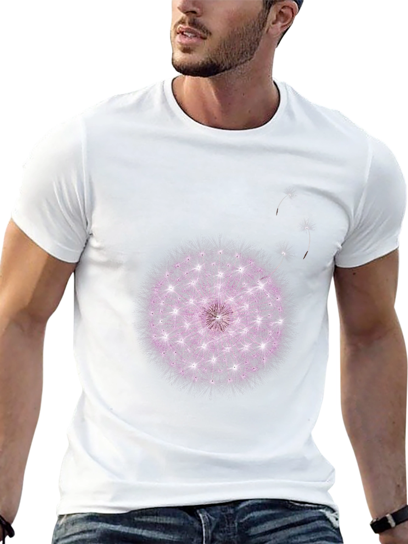 Dandelion Graphic Black T-Shirt