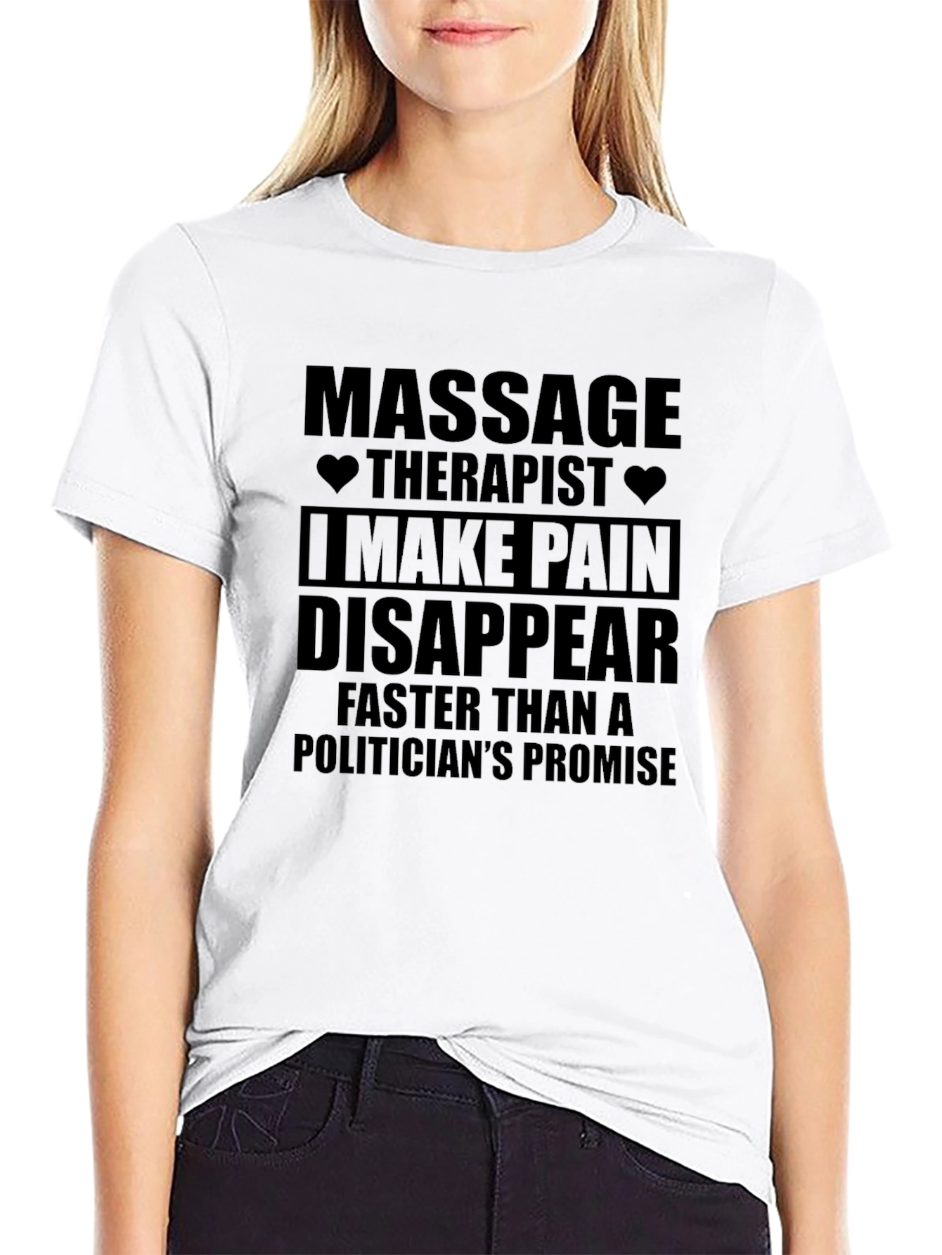 Massage Therapist Pain Disappears Graphic T-Shirt