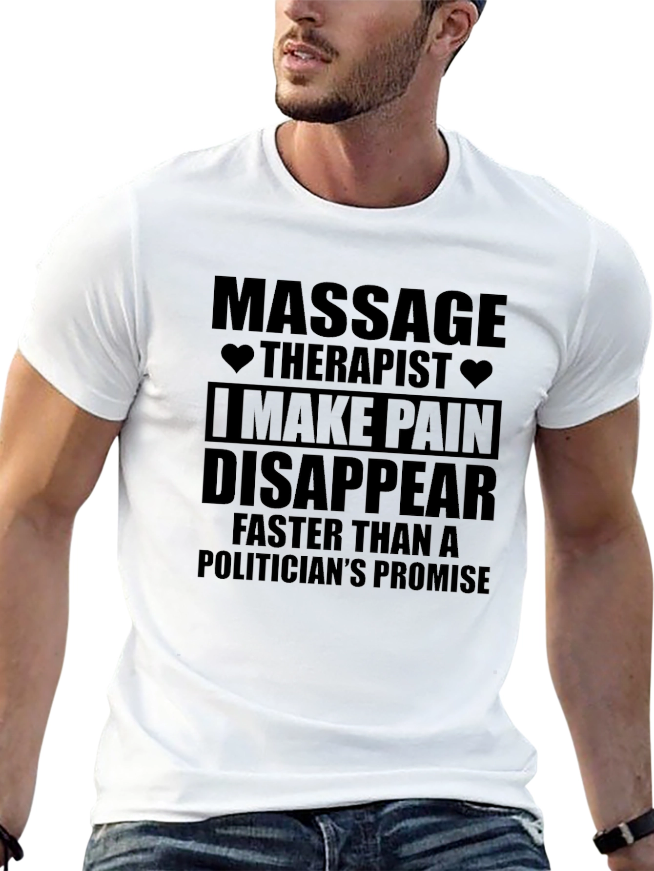 Massage Therapist Pain Disappears Graphic T-Shirt