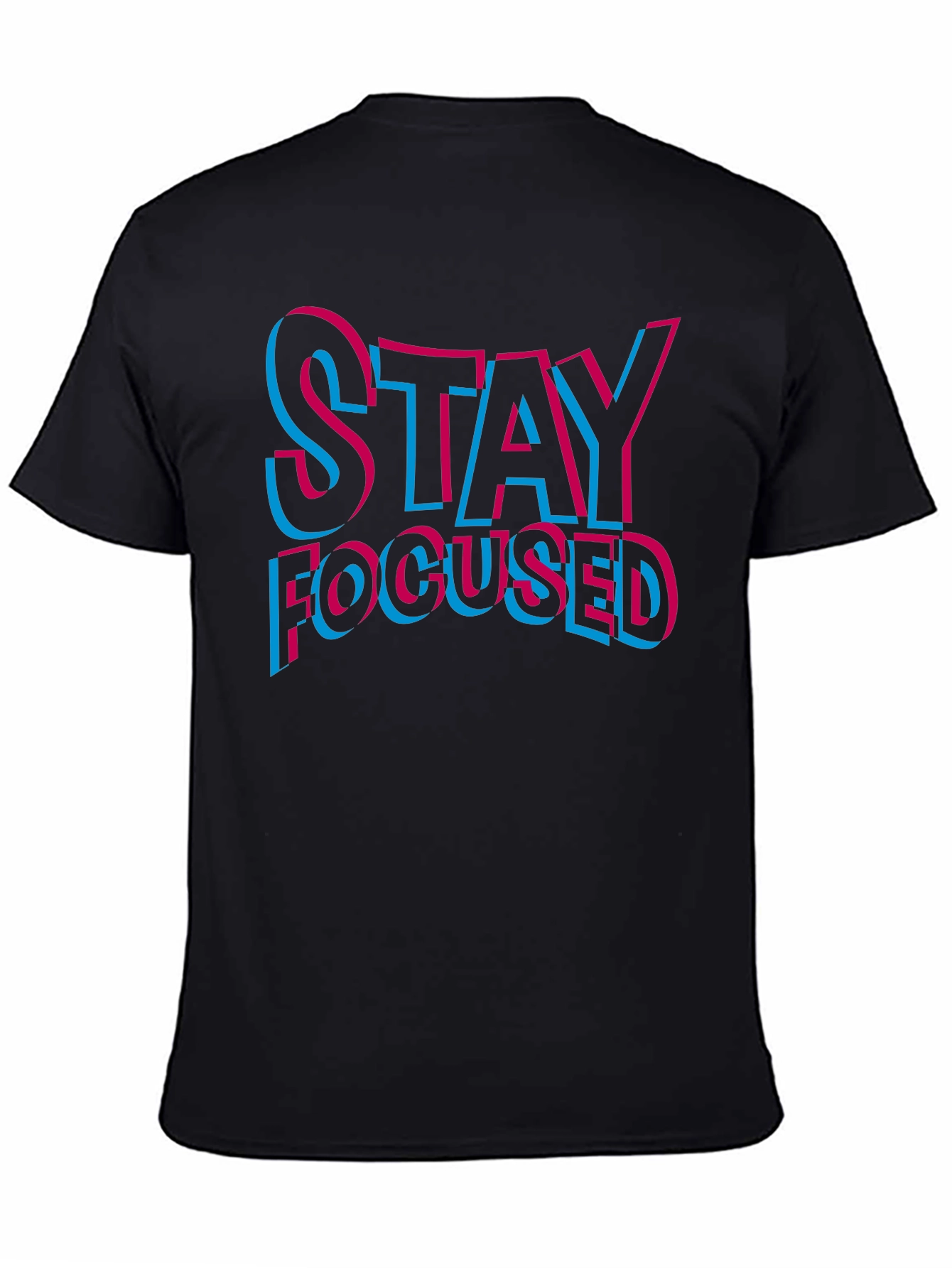 Stay Focused Graphic T-Shirt - Mens Black Tee