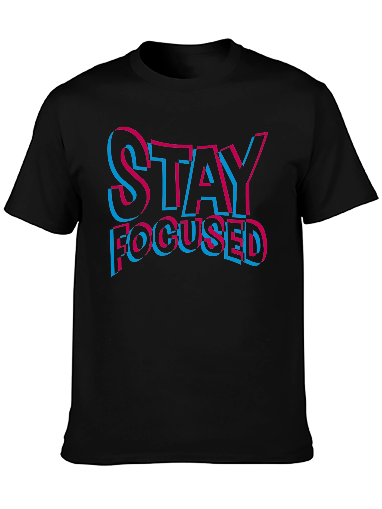 Stay Focused Graphic T-Shirt - Mens Black Tee